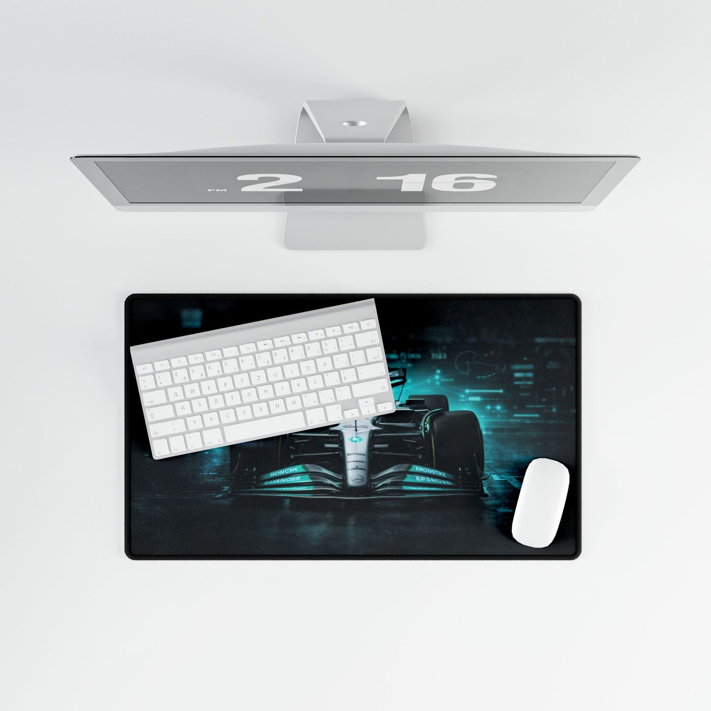 Formula 1 Mercedes Rocket Race Car Desk Mat