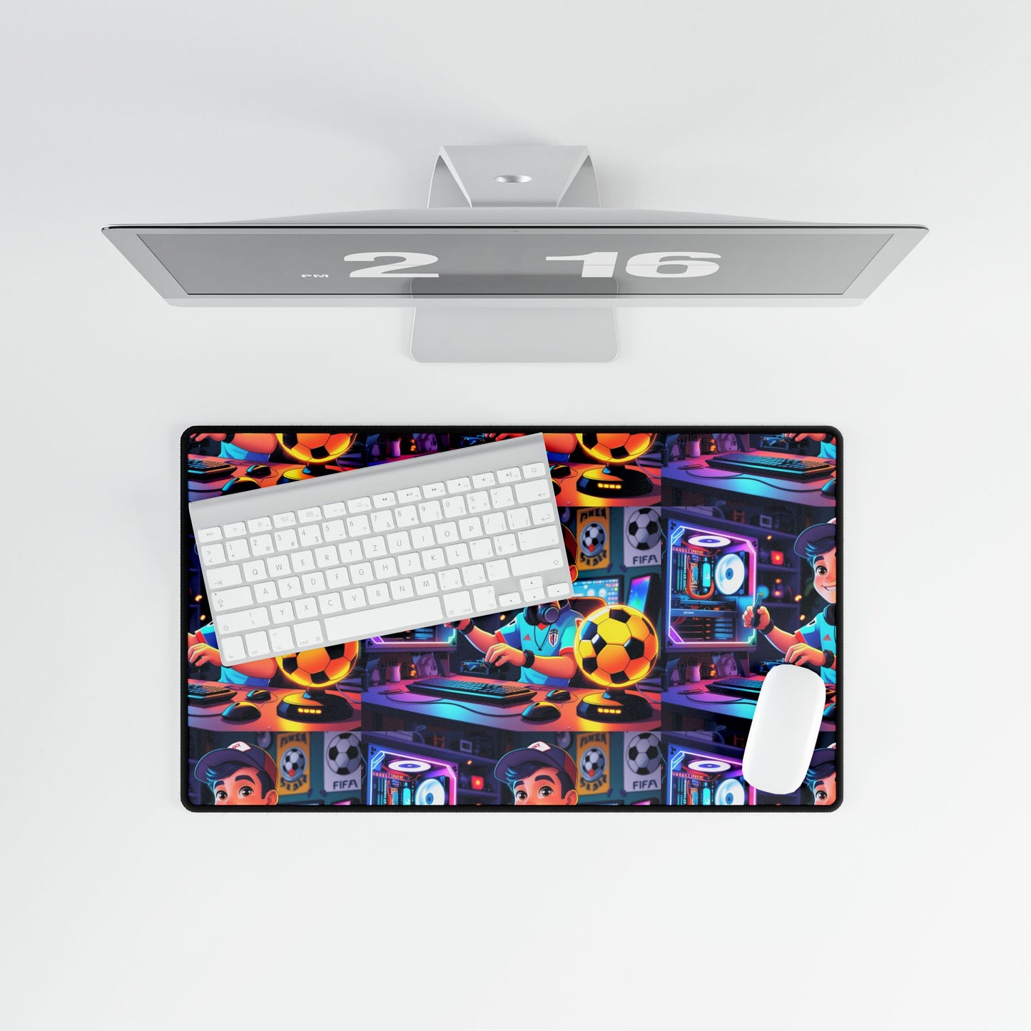 Colorful Gamer Desk Mat - Perfect for Gaming Stations, Home Offices, Study Spaces, and Back to School Essentials, Fun and Functional