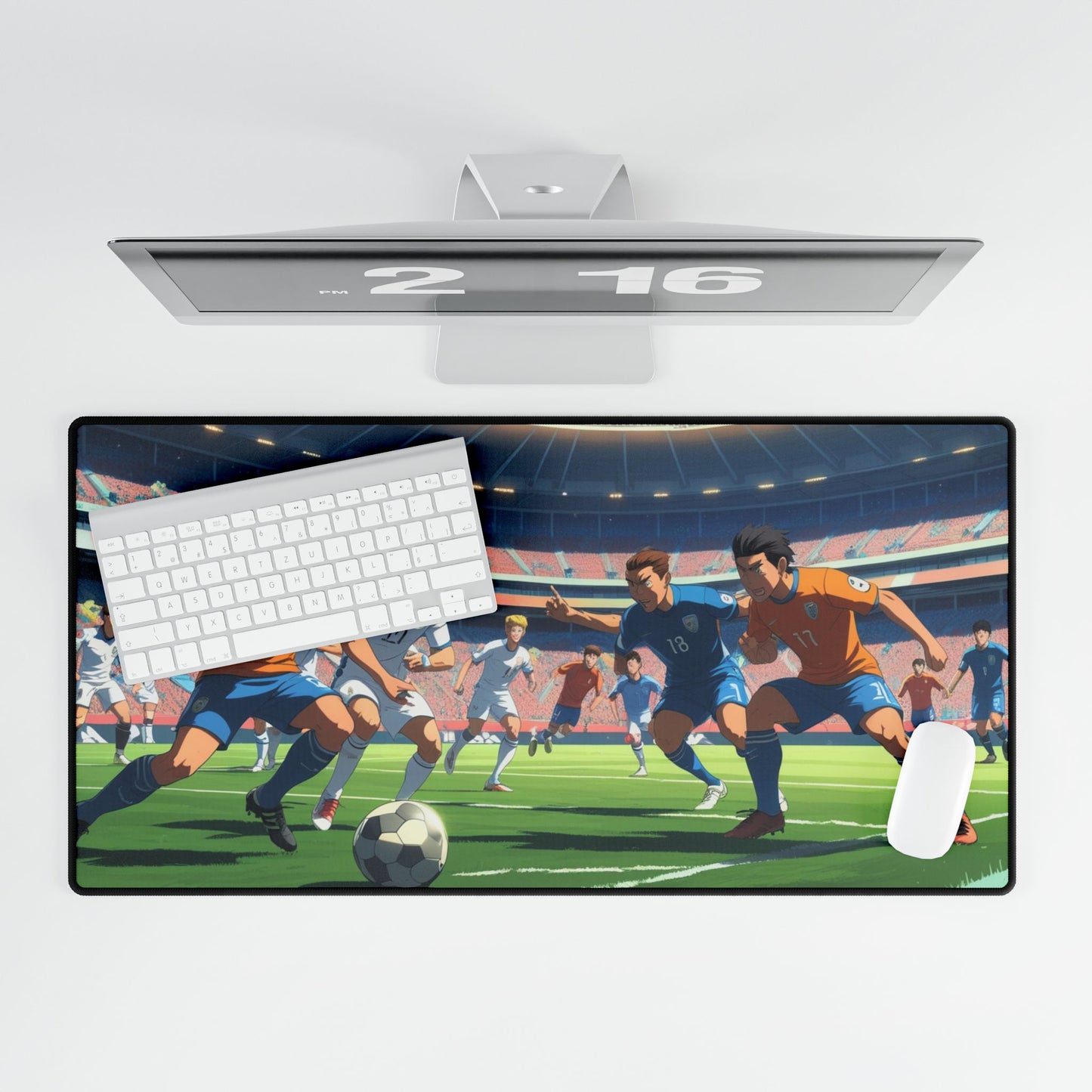 Football -Themed Desk Mats, Gaming Desk Accessories, Sports Home Office Decor, Anime Desk Mat, Gift for Soccer Lovers and PC Enthusiast