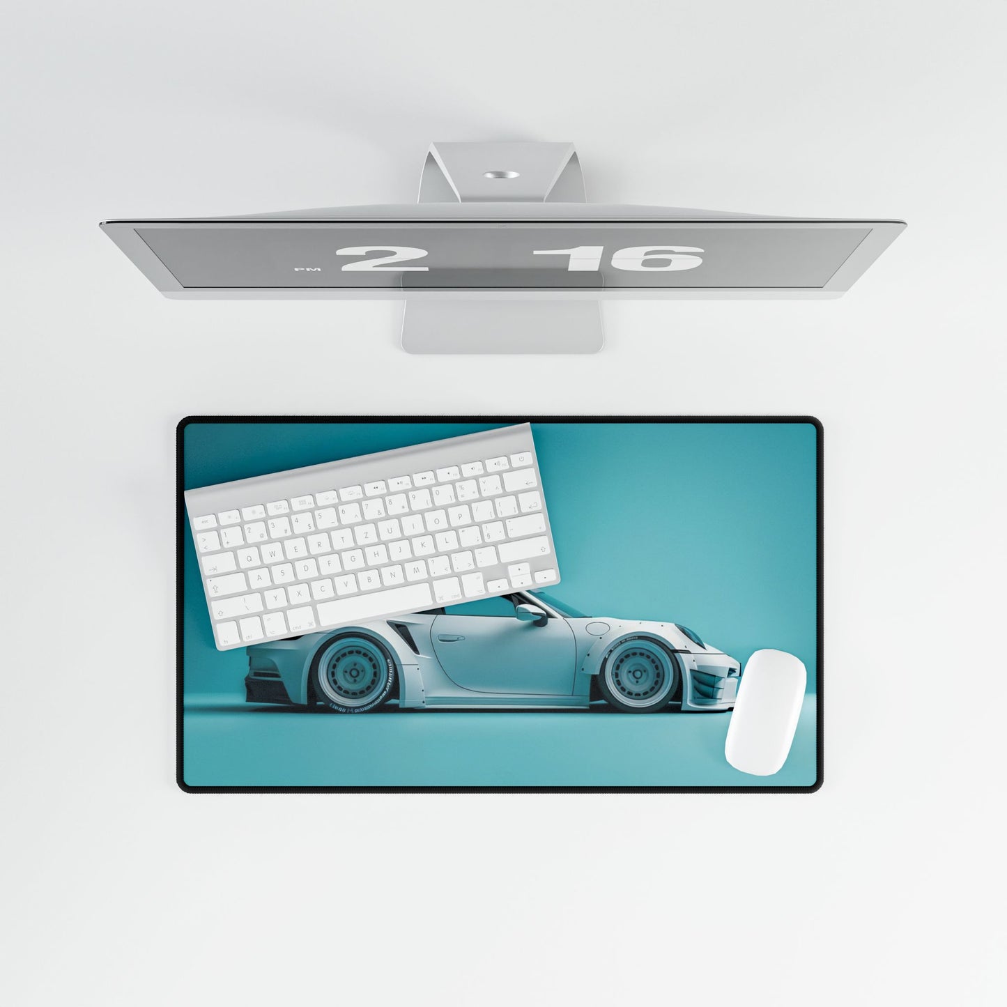 Blue Tuned Porsche 911 GT3 Desk Mat | Racing Car Mouse Pad