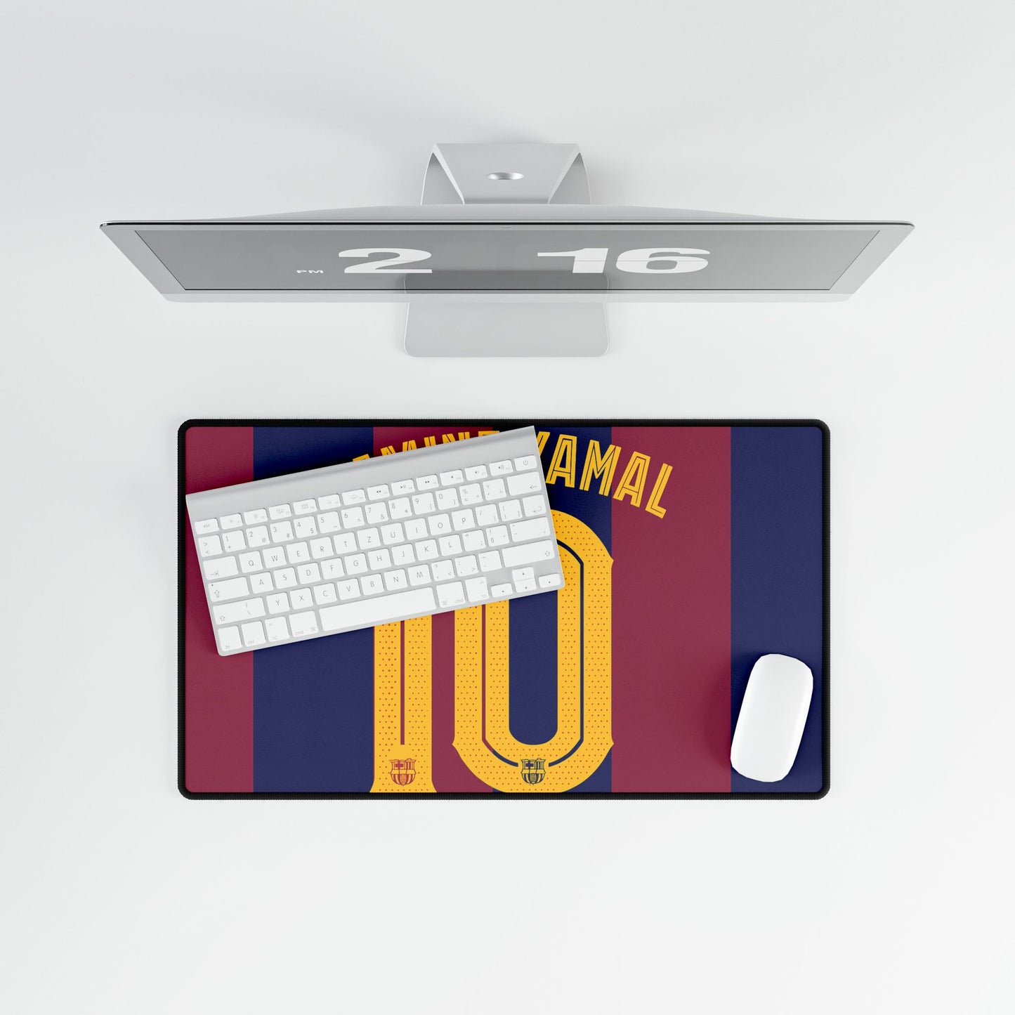 Yamal Barcelona Jersey T-Shirt Desk Mats, Football Fan Merch, Soccer Tee, Sportswear, Team Apparel, Athletic Top