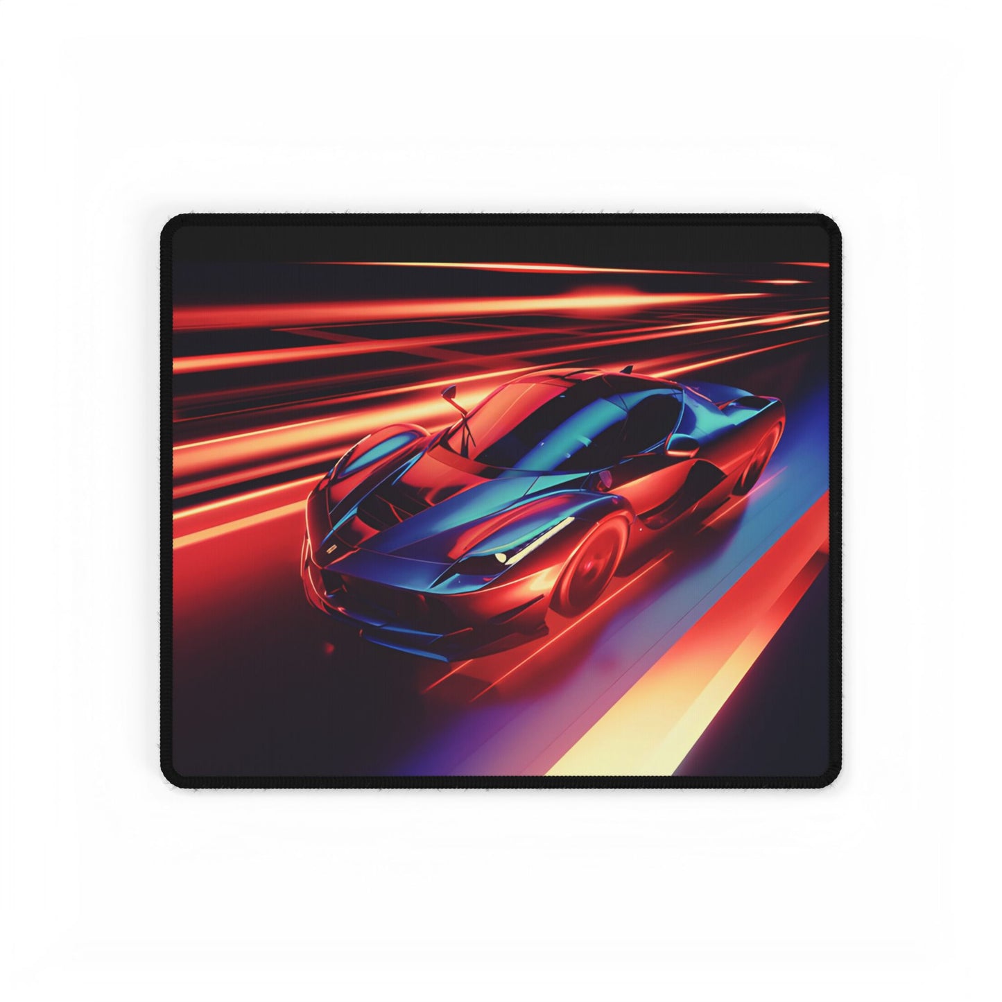 Neon LaFerrari Desk Mat: A Futuristic Ferrari Racing Artwork