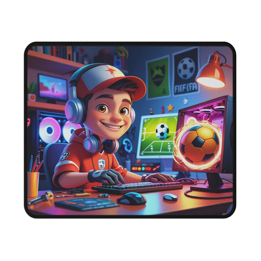 Gaming Mouse Pad with Soccer Design, Non-Slip Office Desk Mat, Gamer Gift, Video Game Decor, Sports Enthusiast Accessory