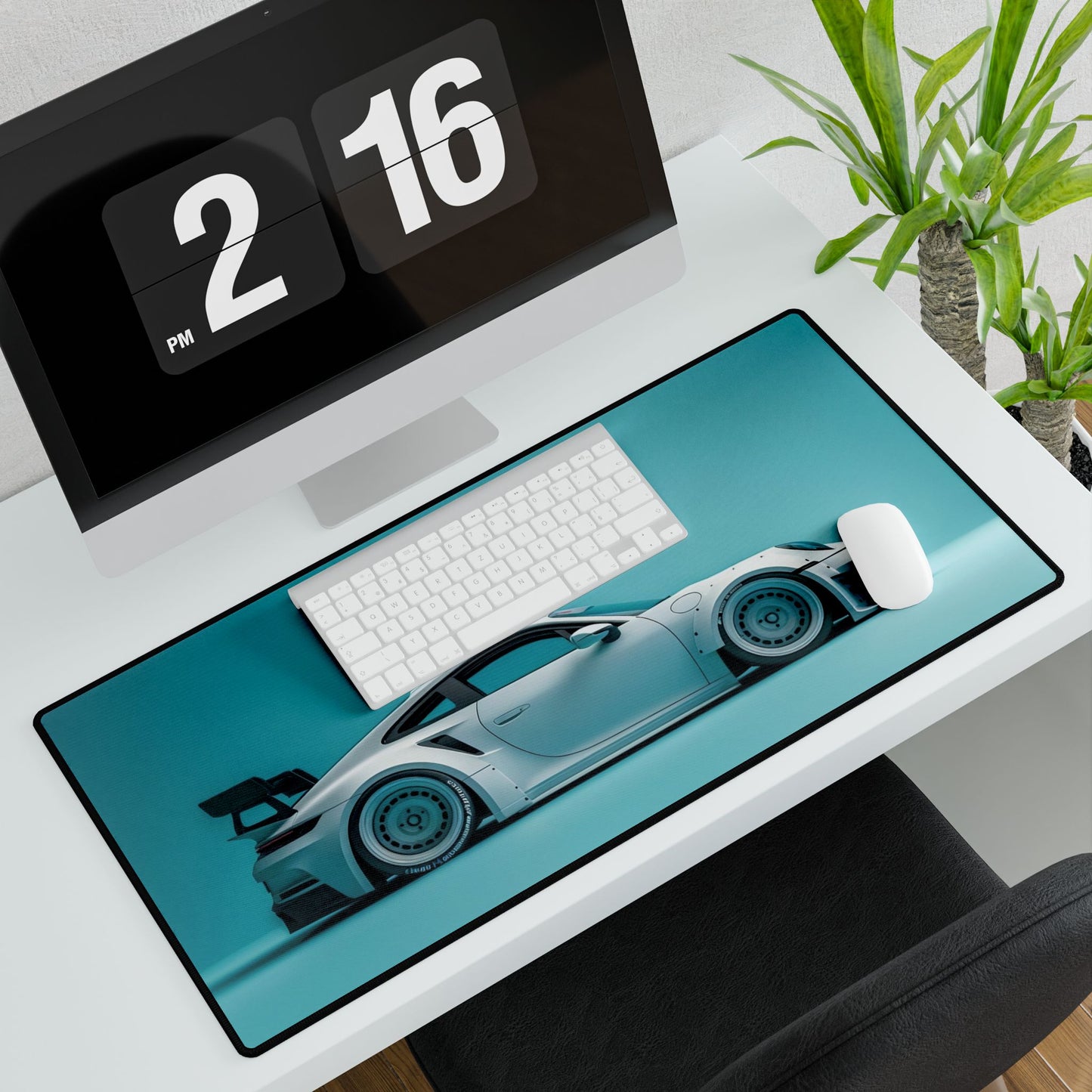 Blue Tuned Porsche 911 GT3 Desk Mat | Racing Car Mouse Pad