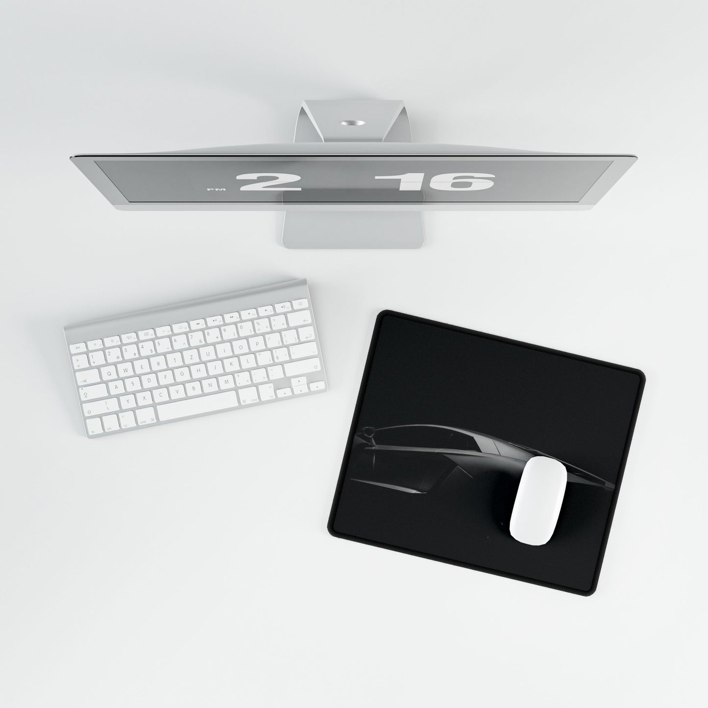 Dark Lambo Silhouette Desk Mat | Minimal Racing Mousepad