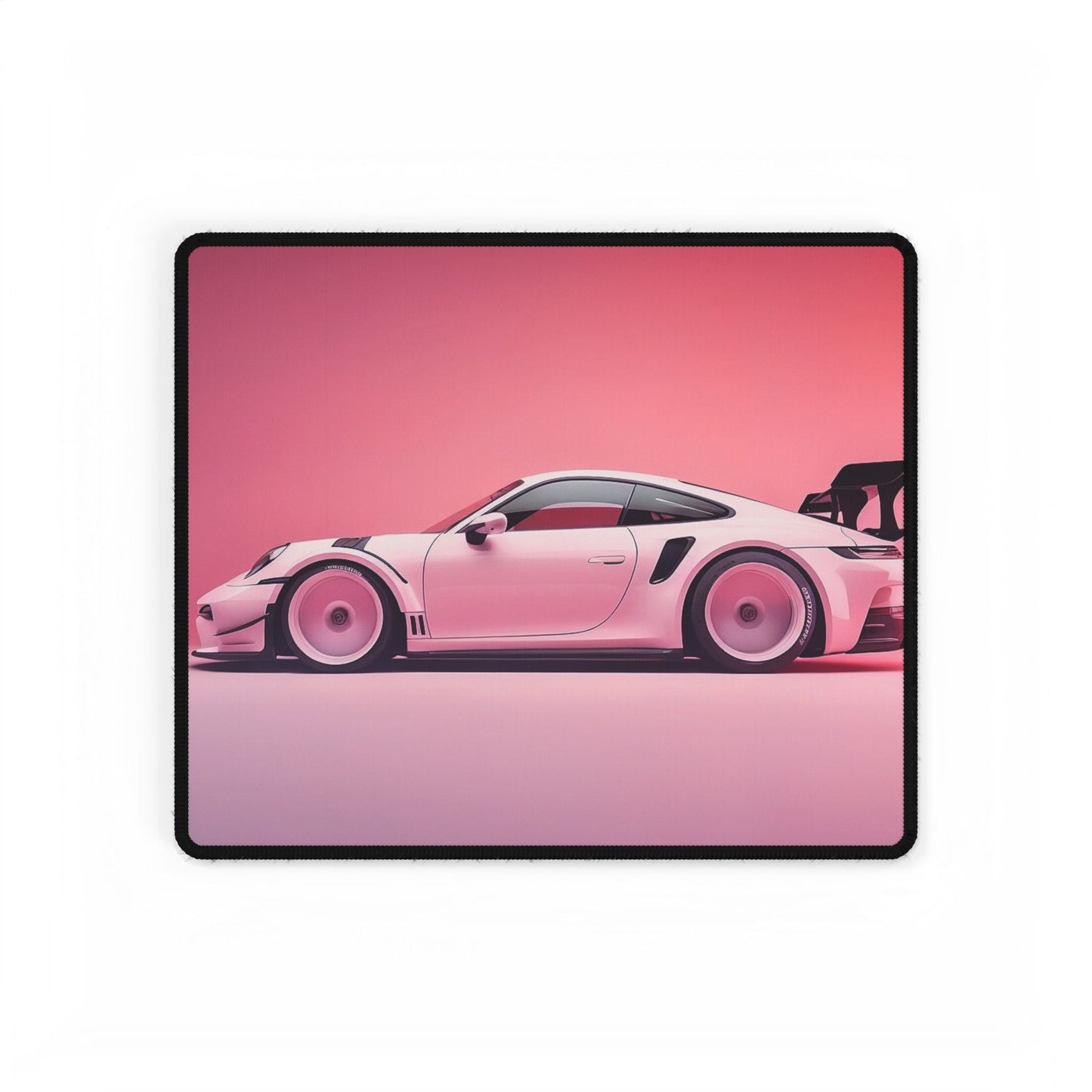 Pink 911 Pink Spec Sports Car Desk Mat | Racing Supercar Mouse Pad Deskpad