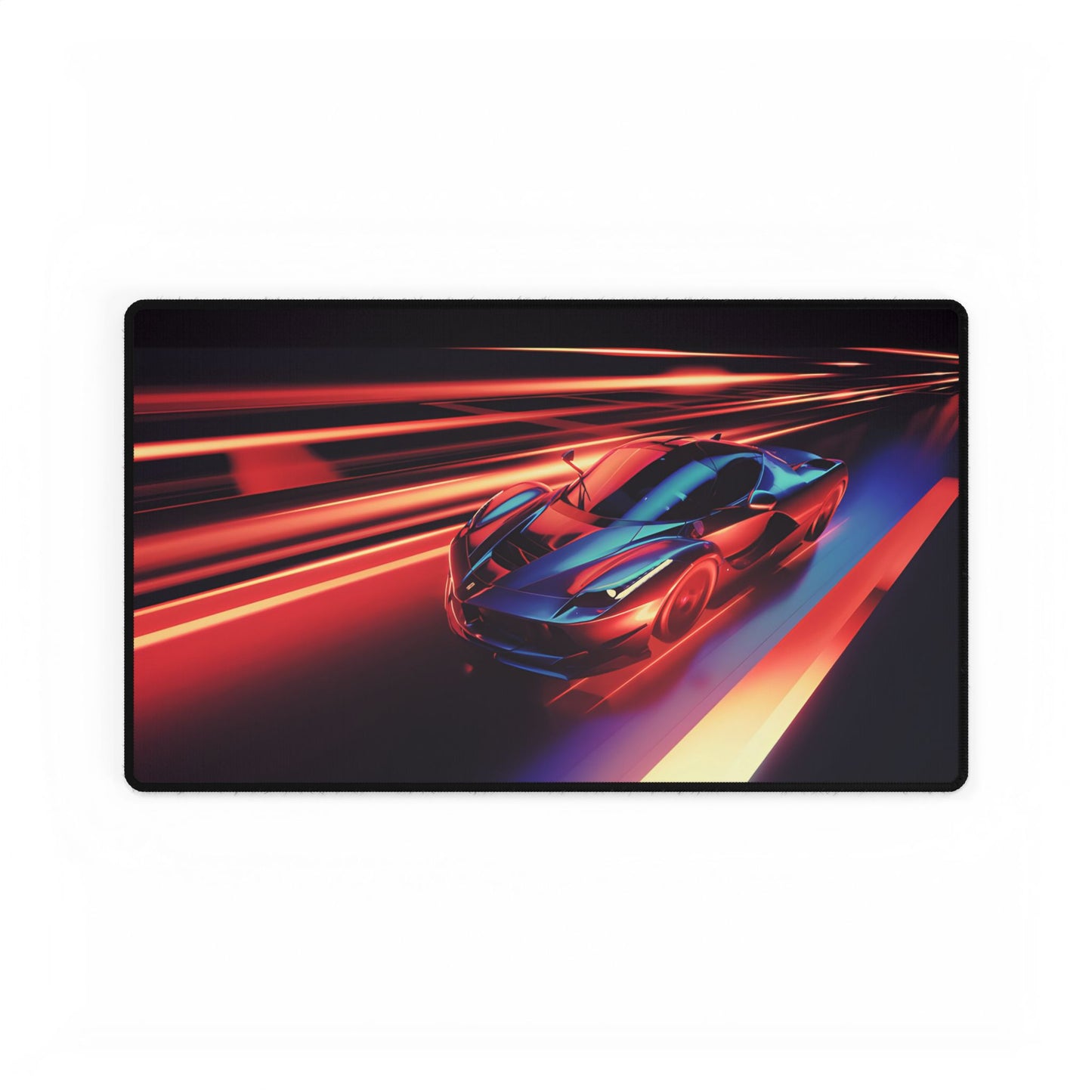 Neon LaFerrari Desk Mat: A Futuristic Ferrari Racing Artwork