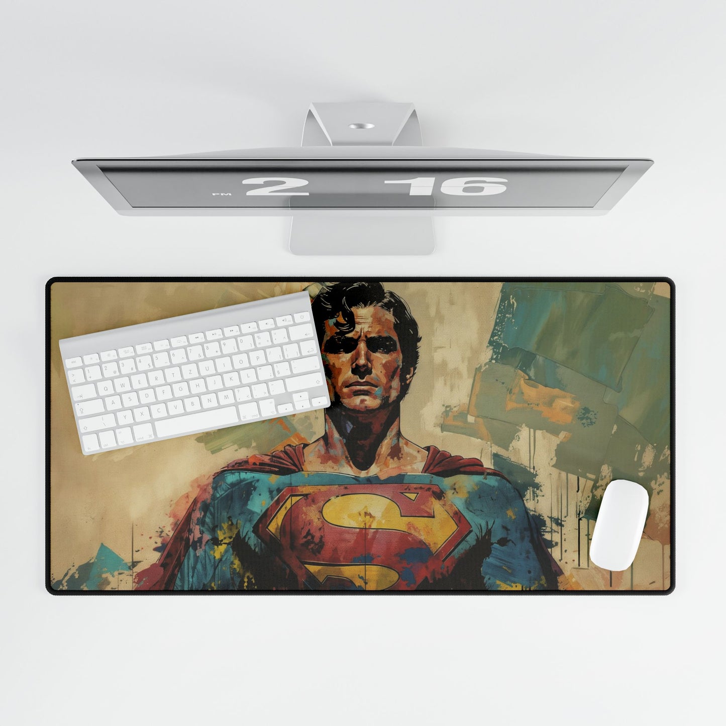 Superman Desk Mat, Gaming Mouse Pad, Office Decor, Unique Gift for Him, Desk Accessories