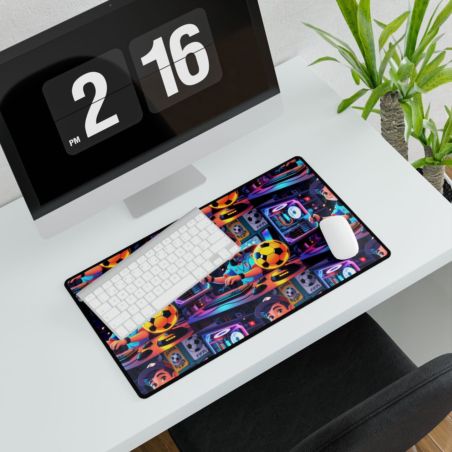 Colorful Gamer Desk Mat - Perfect for Gaming Stations, Home Offices, Study Spaces, and Back to School Essentials, Fun and Functional