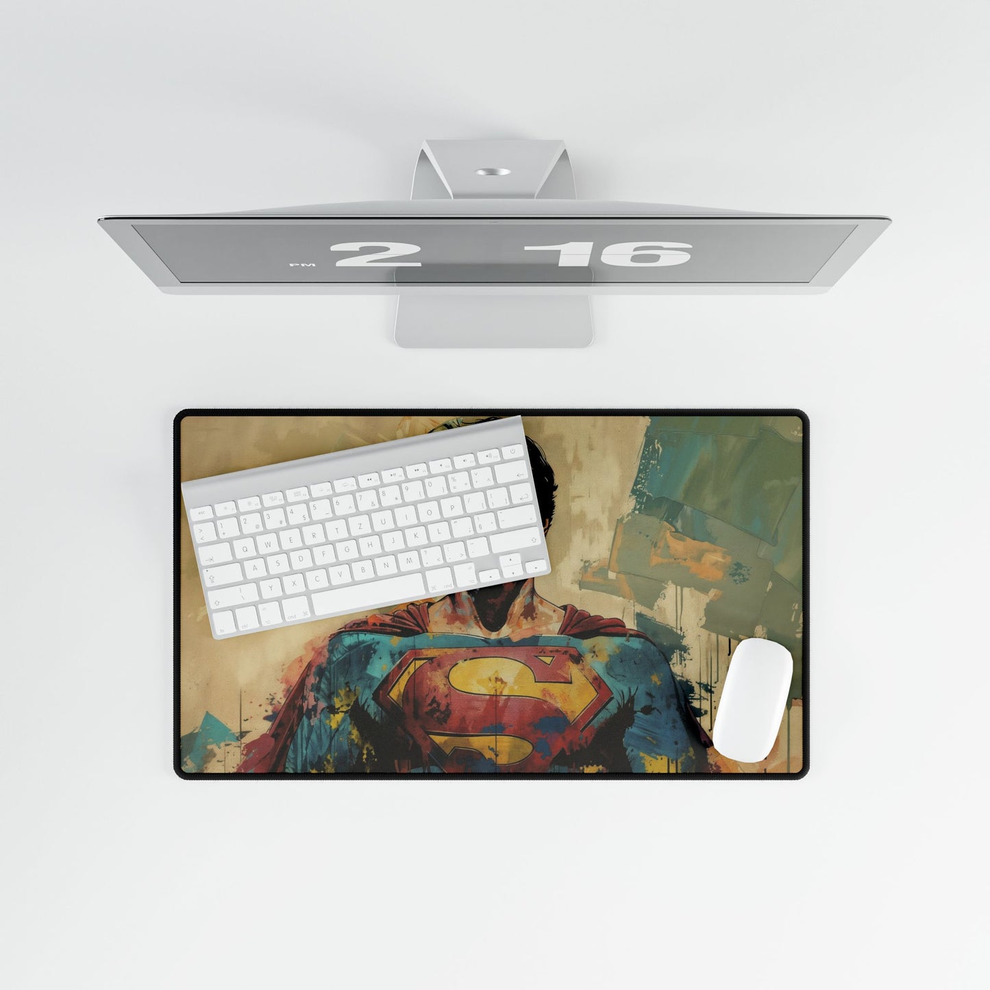 Superman Desk Mat, Gaming Mouse Pad, Office Decor, Unique Gift for Him, Desk Accessories