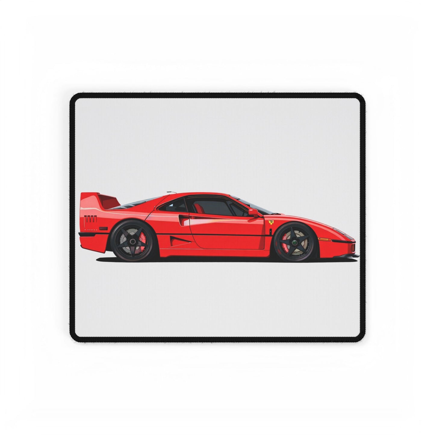 Ferrari F40 Artistic Red Sports Car Desk Mat | Racing Car Illustration Desk Mat