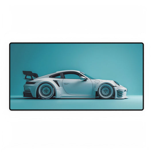 Blue Tuned Porsche 911 GT3 Desk Mat | Racing Car Mouse Pad