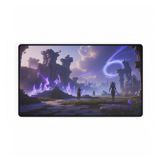 The Happiness of The LOL player, Fantasy Landscape Desk Mat for Gaming Setup, Computer MousePad, Decor, Gift for Gamers, Game Room Accessory