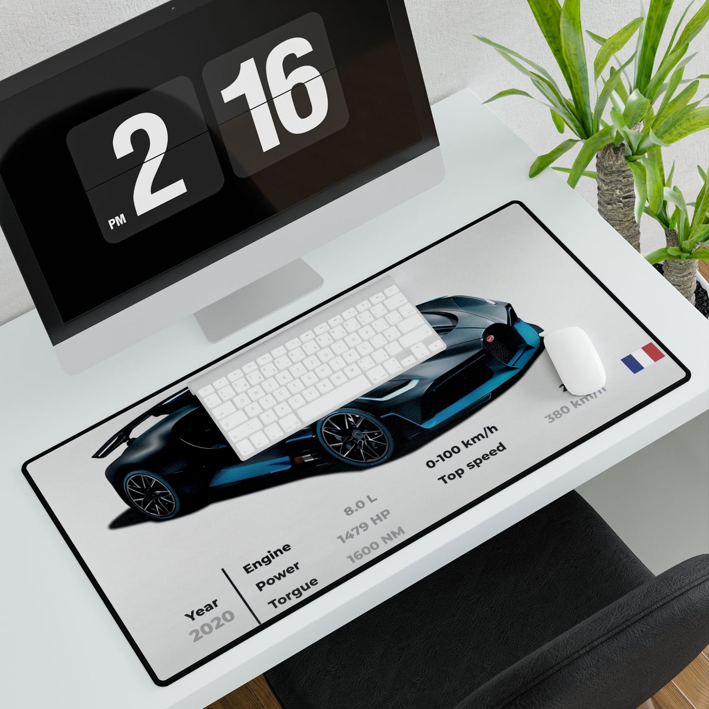 Bugatti Divo Supercar specs Desk Mat | Racing Car Mousepad | Automotive Desk Mat
