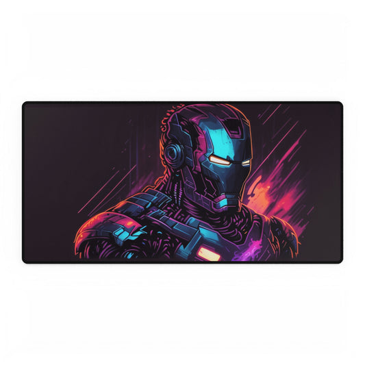 Vibrant Iron Man Desk Mat - Gaming and Office Decor, Stylish Mouse Pad, Gift for Marvel Fans, Nerdy Workspace Accessory, Custom Print