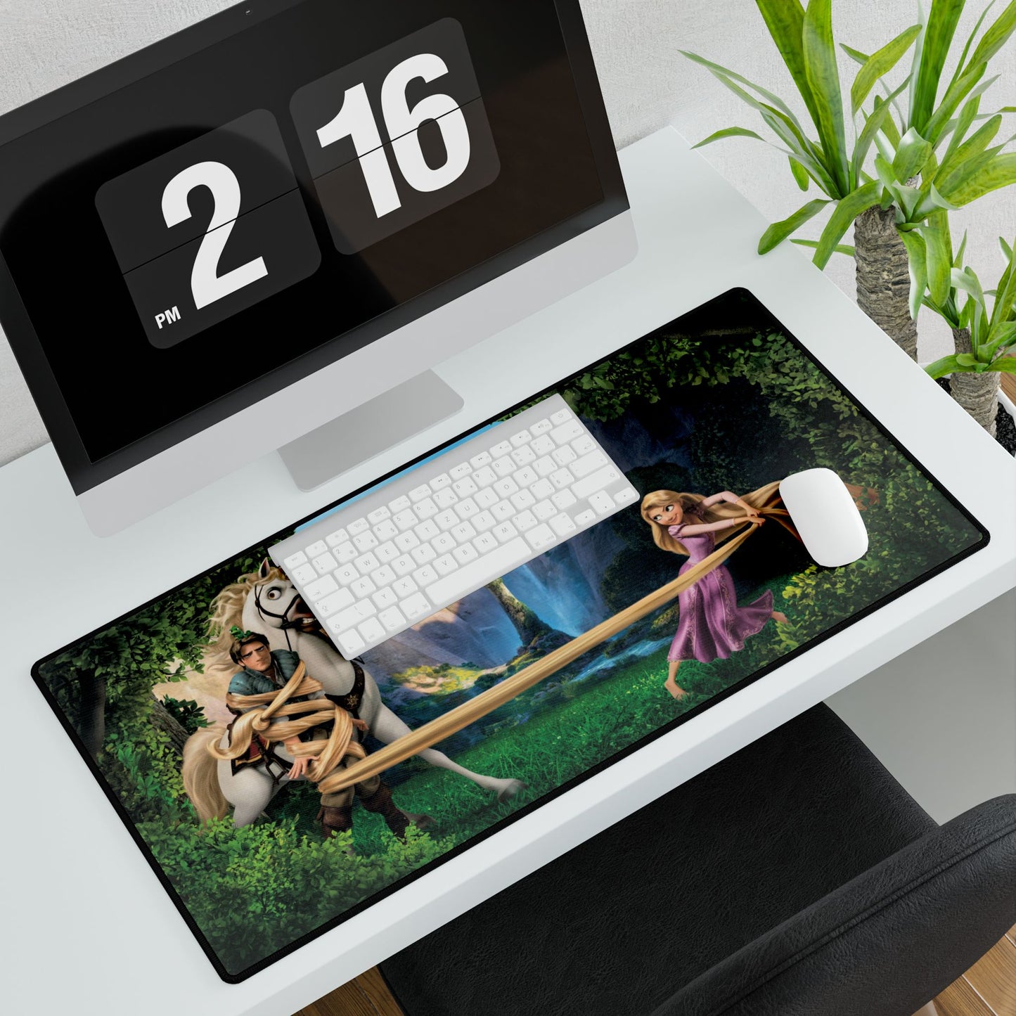 Rpunzel's World, Whimsical Fairy Tale Desk Mat | Soft Gaming ,Office Mouse Pad | Gift for Kids & Adults | Home Decor Unique Desk Accessory