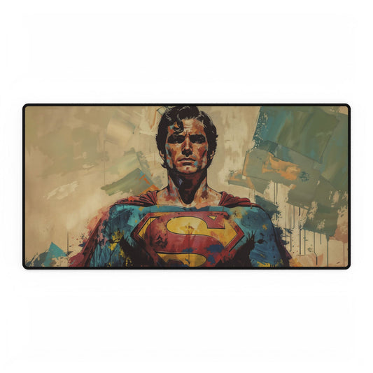 Superman Desk Mat, Gaming Mouse Pad, Office Decor, Unique Gift for Him, Desk Accessories