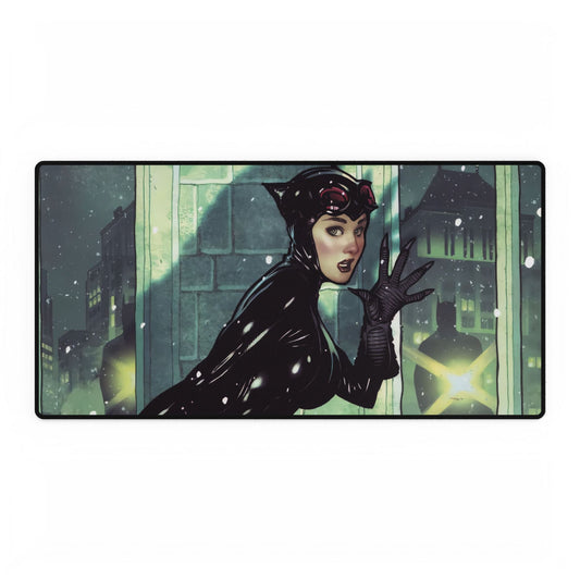 Catwoman-Themed Desk Mat, Office Accessories, Gaming Pad, Work From Home Gift, Stylish Desk Decor, Superhero Home Office