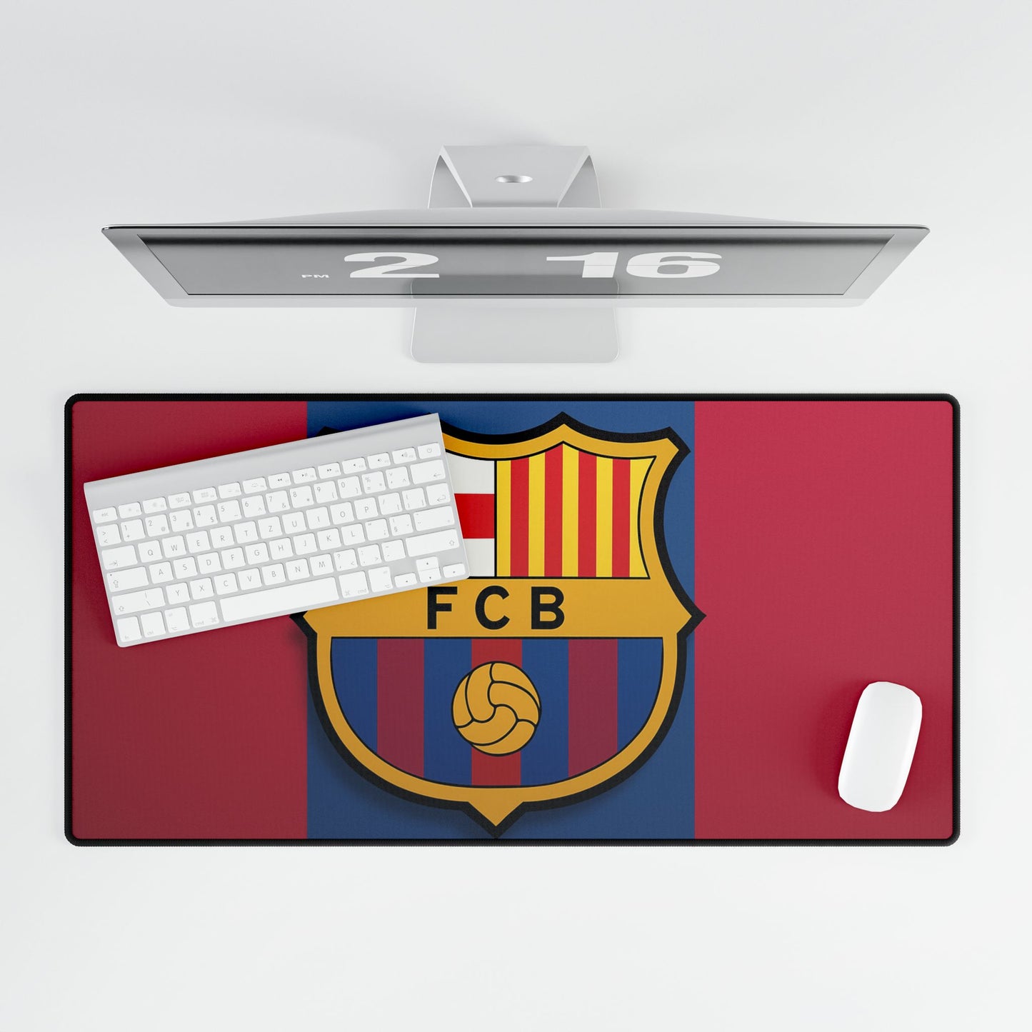 Perfect Gift for every Barca Fan, FCB Desk Mat - Sports Desk Accessory, Barcelona Fan Gift, Office,  Gaming Mat, Personalized Workstation,