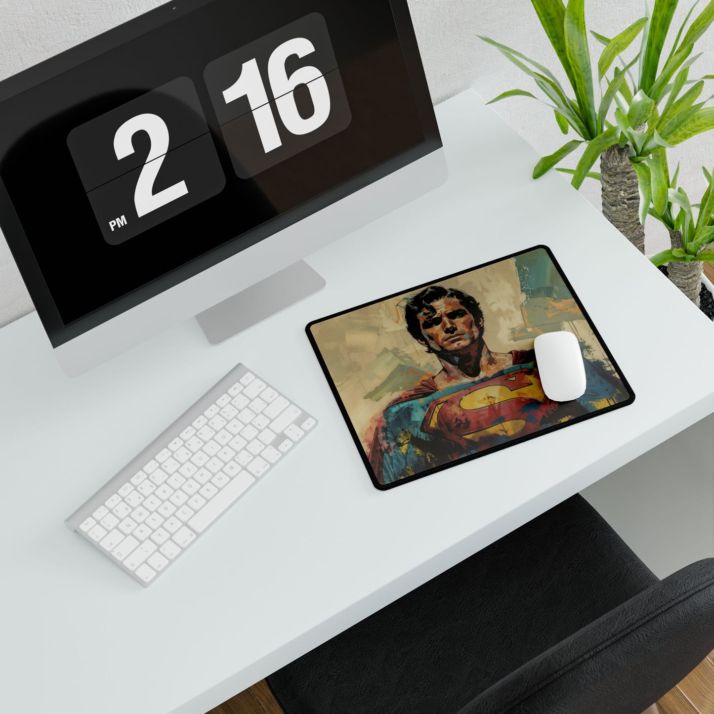 Superman Desk Mat, Gaming Mouse Pad, Office Decor, Unique Gift for Him, Desk Accessories