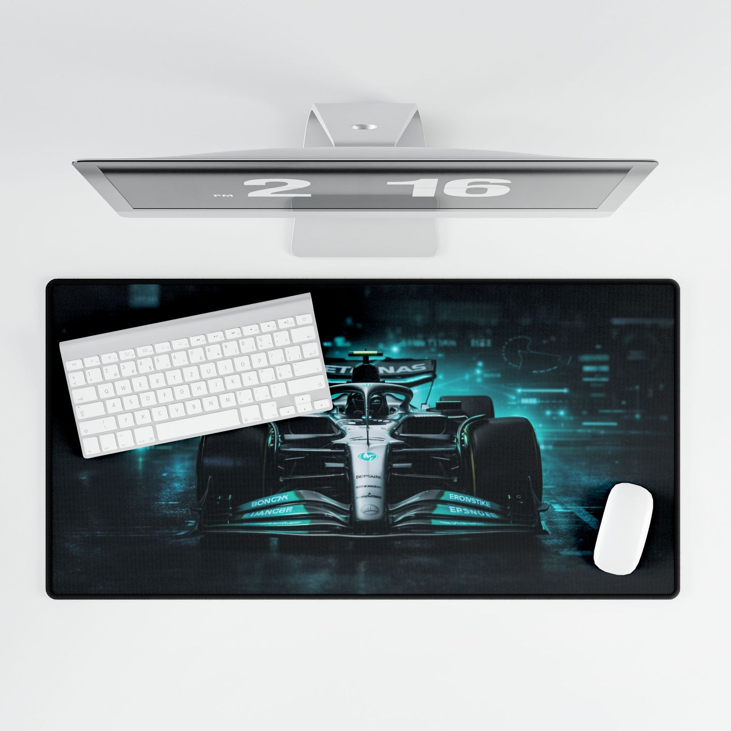 Formula 1 Mercedes Rocket Race Car Desk Mat