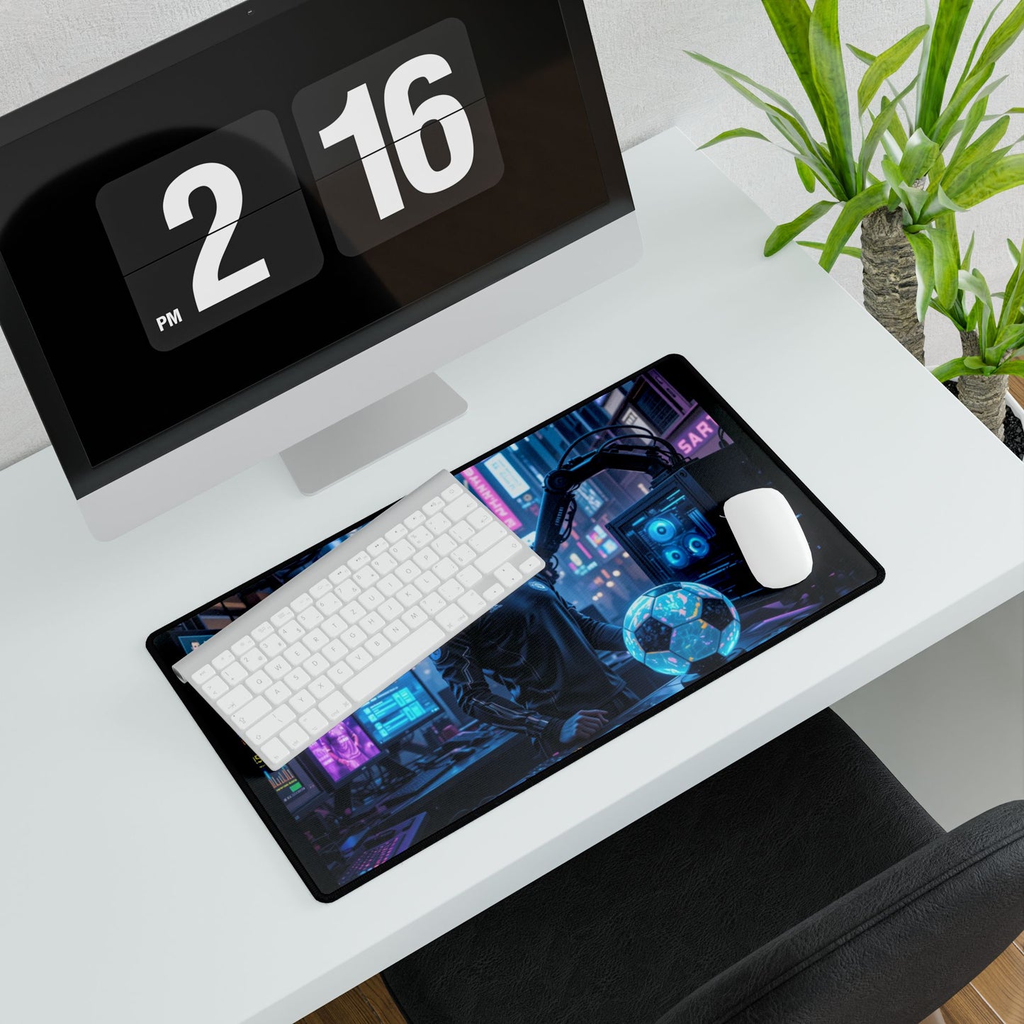Futuristic Gaming Desk Mat, Office Mouse Pad, Gamer Gift, Esports Decor, Personalized Workspace