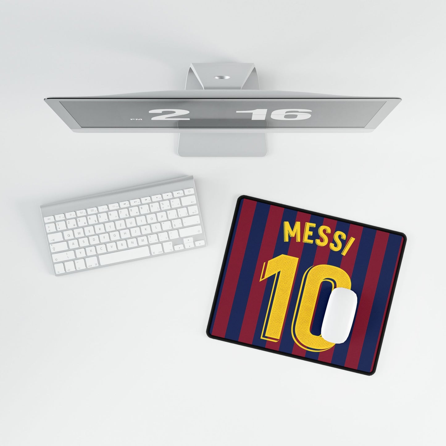 LM10 Barcelona Mousepad - Smooth Precise Desk Mat for Gamers Football Fans,  Messi Legacy, Legendary Touch, Premium Setup