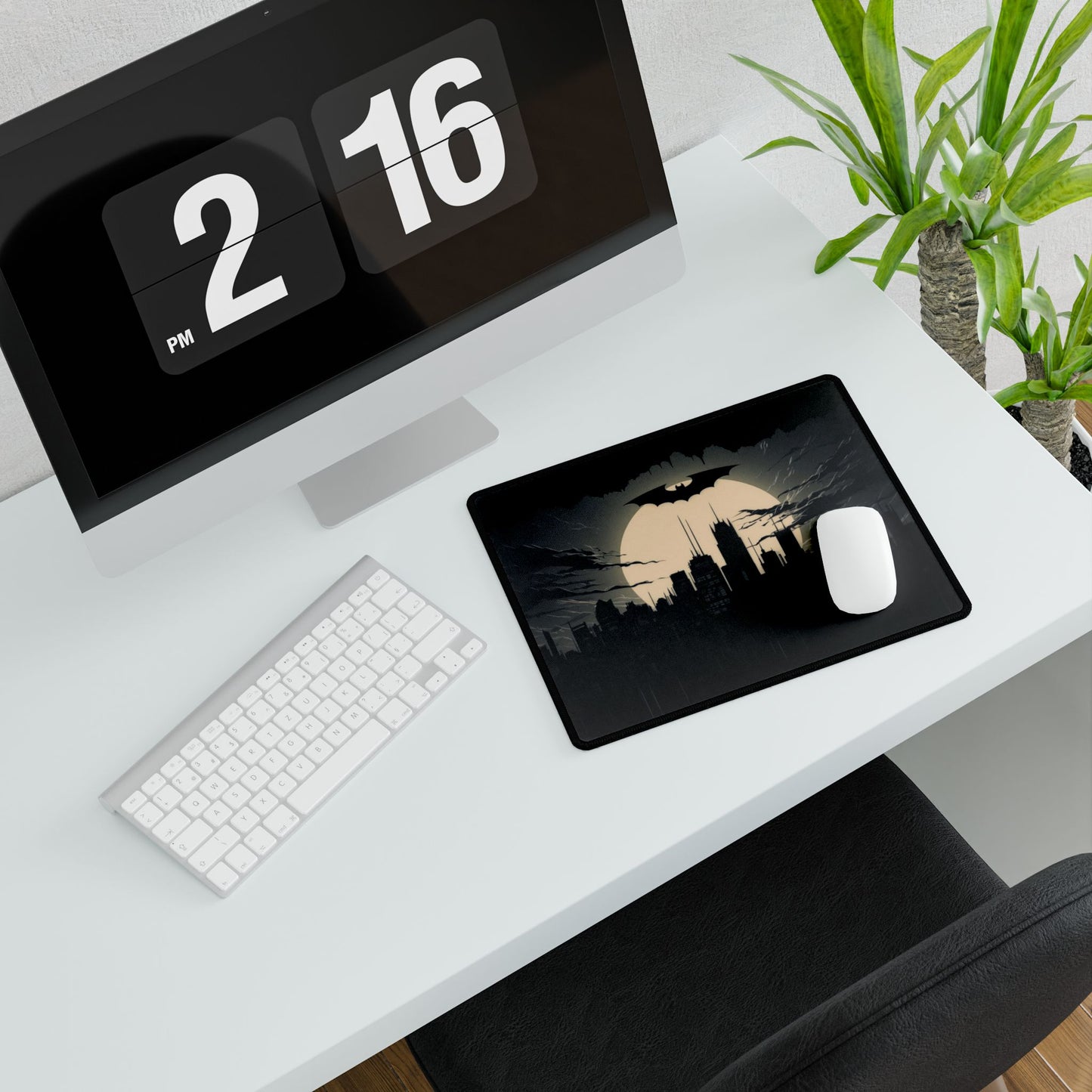 Batman Desk Mat | Gaming Desk Pad, Black Desk Mat, Office Decor, Unique Gift for Fans, Study Desk Accessories, Superhero Decor