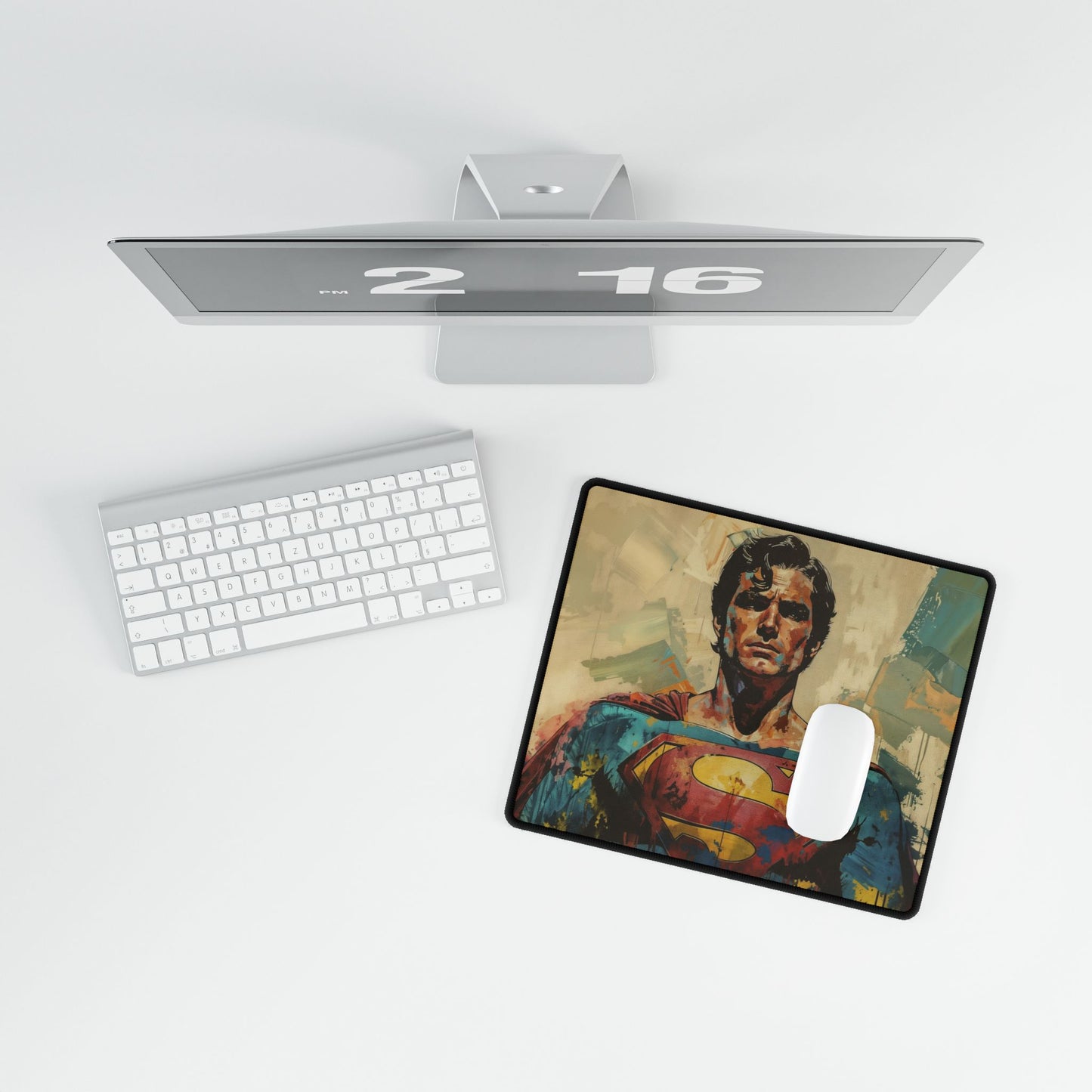 Superman Desk Mat, Gaming Mouse Pad, Office Decor, Unique Gift for Him, Desk Accessories