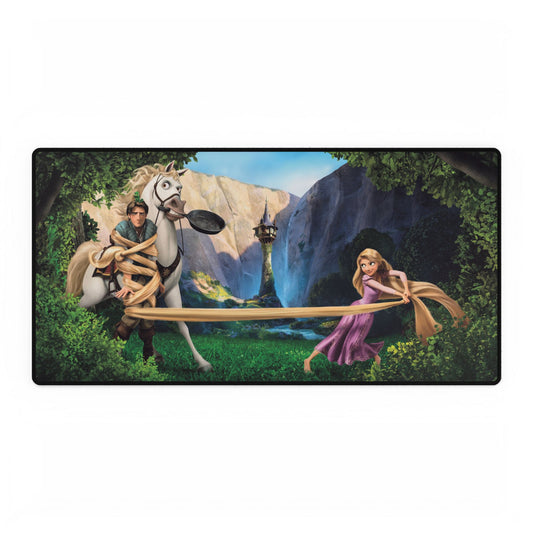 Rpunzel's World, Whimsical Fairy Tale Desk Mat | Soft Gaming ,Office Mouse Pad | Gift for Kids & Adults | Home Decor Unique Desk Accessory