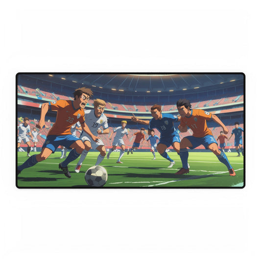 Football -Themed Desk Mats, Gaming Desk Accessories, Sports Home Office Decor, Anime Desk Mat, Gift for Soccer Lovers and PC Enthusiast
