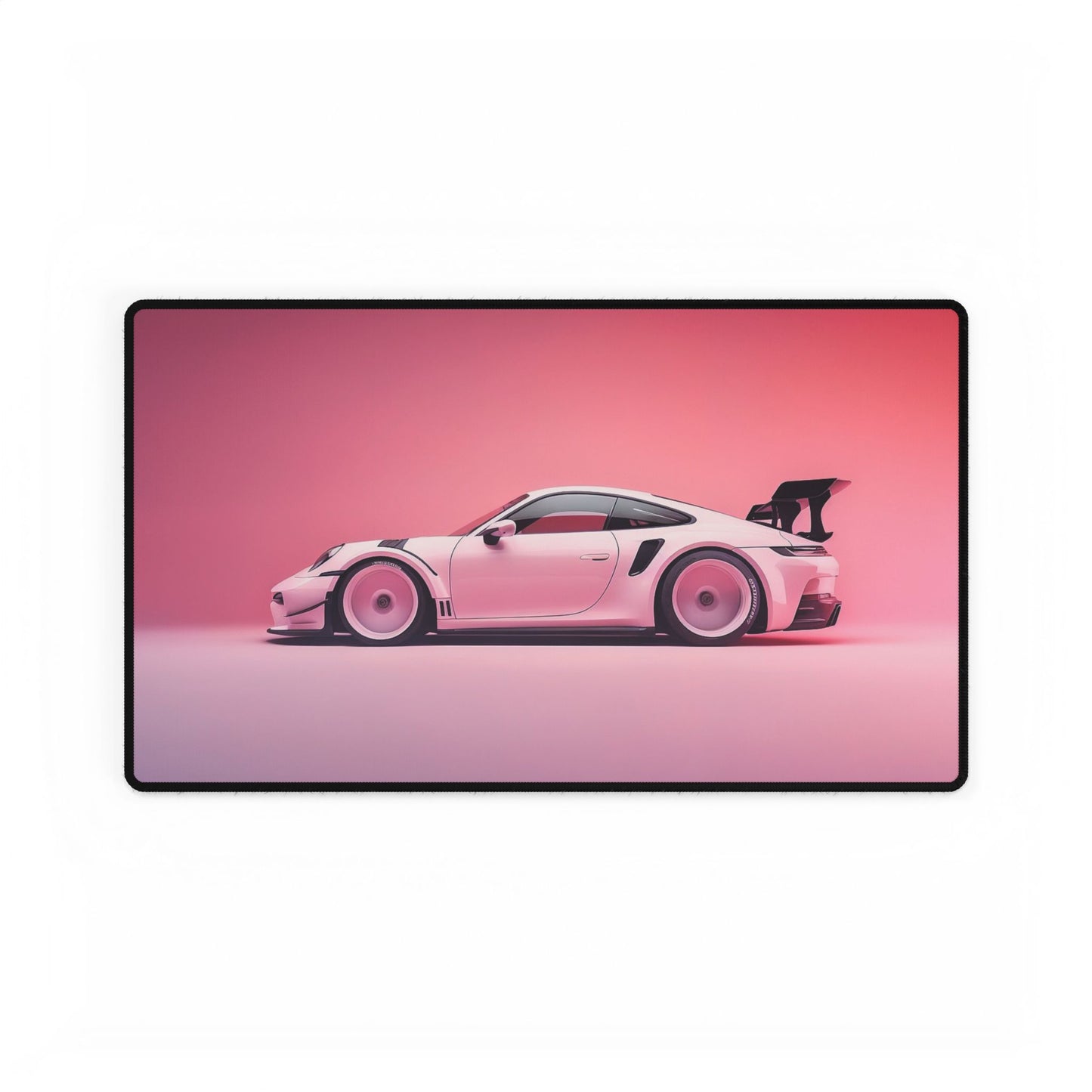 Pink 911 Pink Spec Sports Car Desk Mat | Racing Supercar Mouse Pad Deskpad
