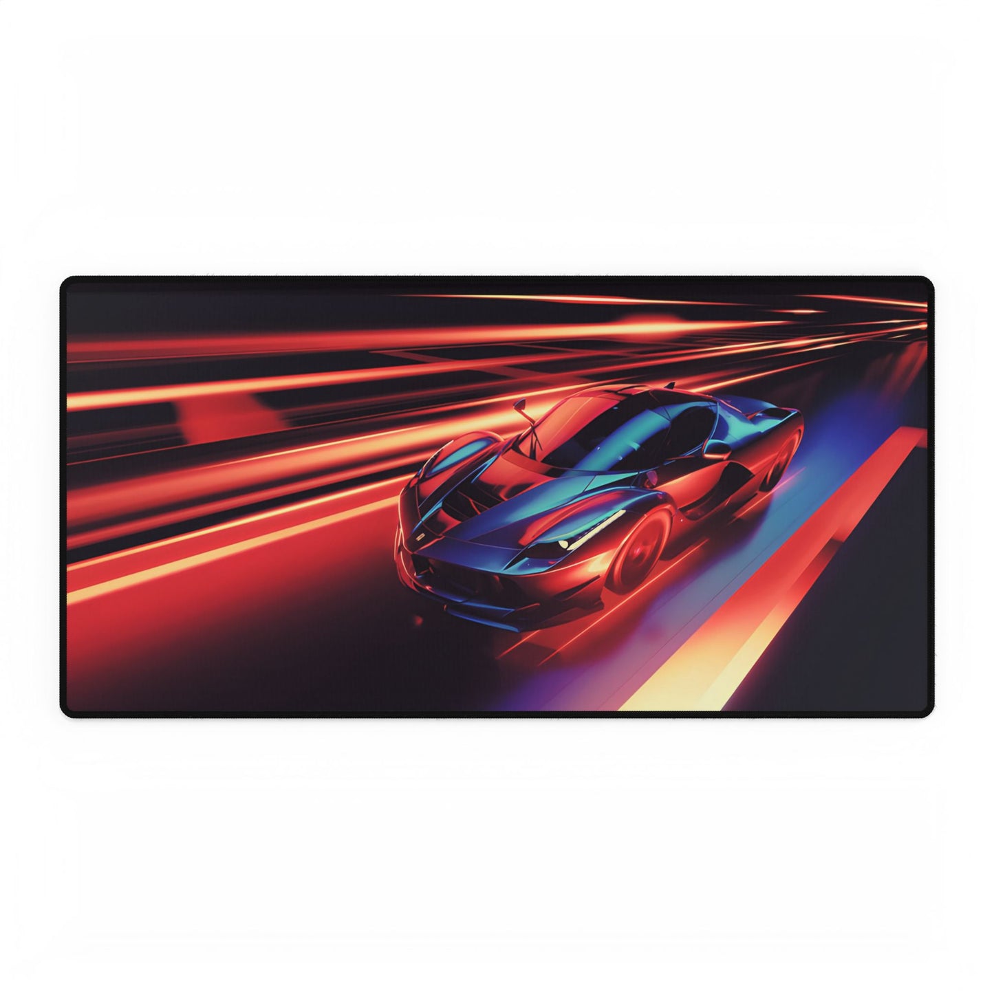 Neon LaFerrari Desk Mat: A Futuristic Ferrari Racing Artwork