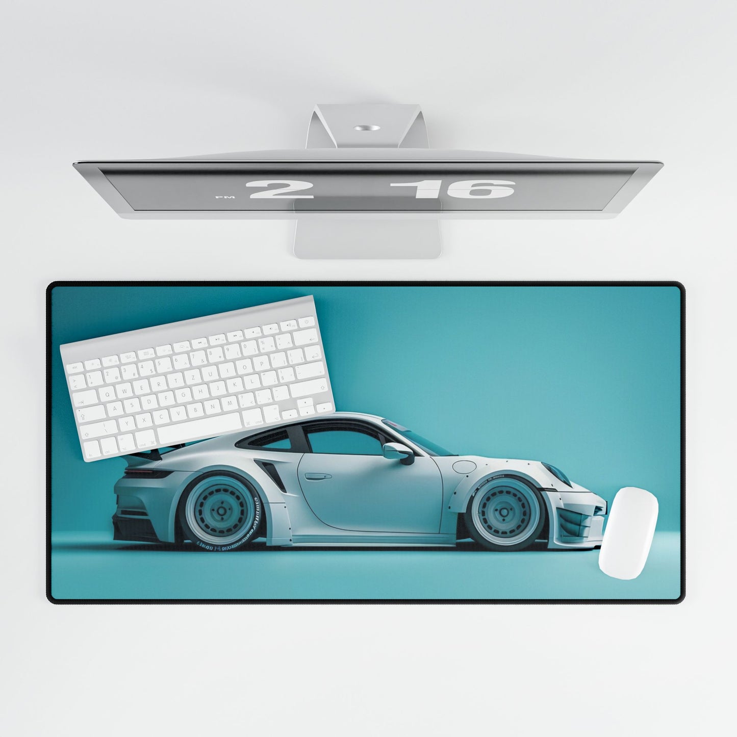 Blue Tuned Porsche 911 GT3 Desk Mat | Racing Car Mouse Pad