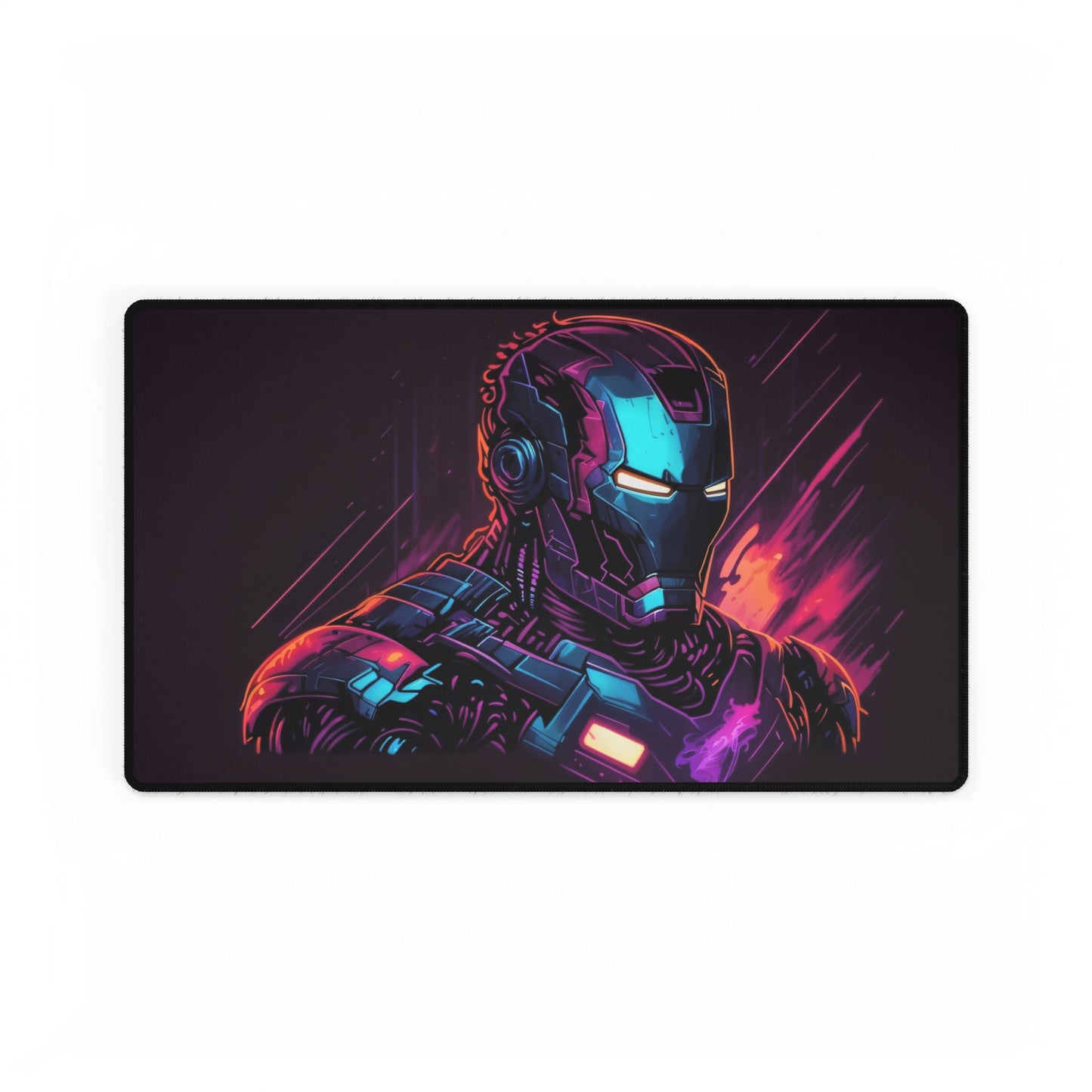Vibrant Iron Man Desk Mat - Gaming and Office Decor, Stylish Mouse Pad, Gift for Marvel Fans, Nerdy Workspace Accessory, Custom Print