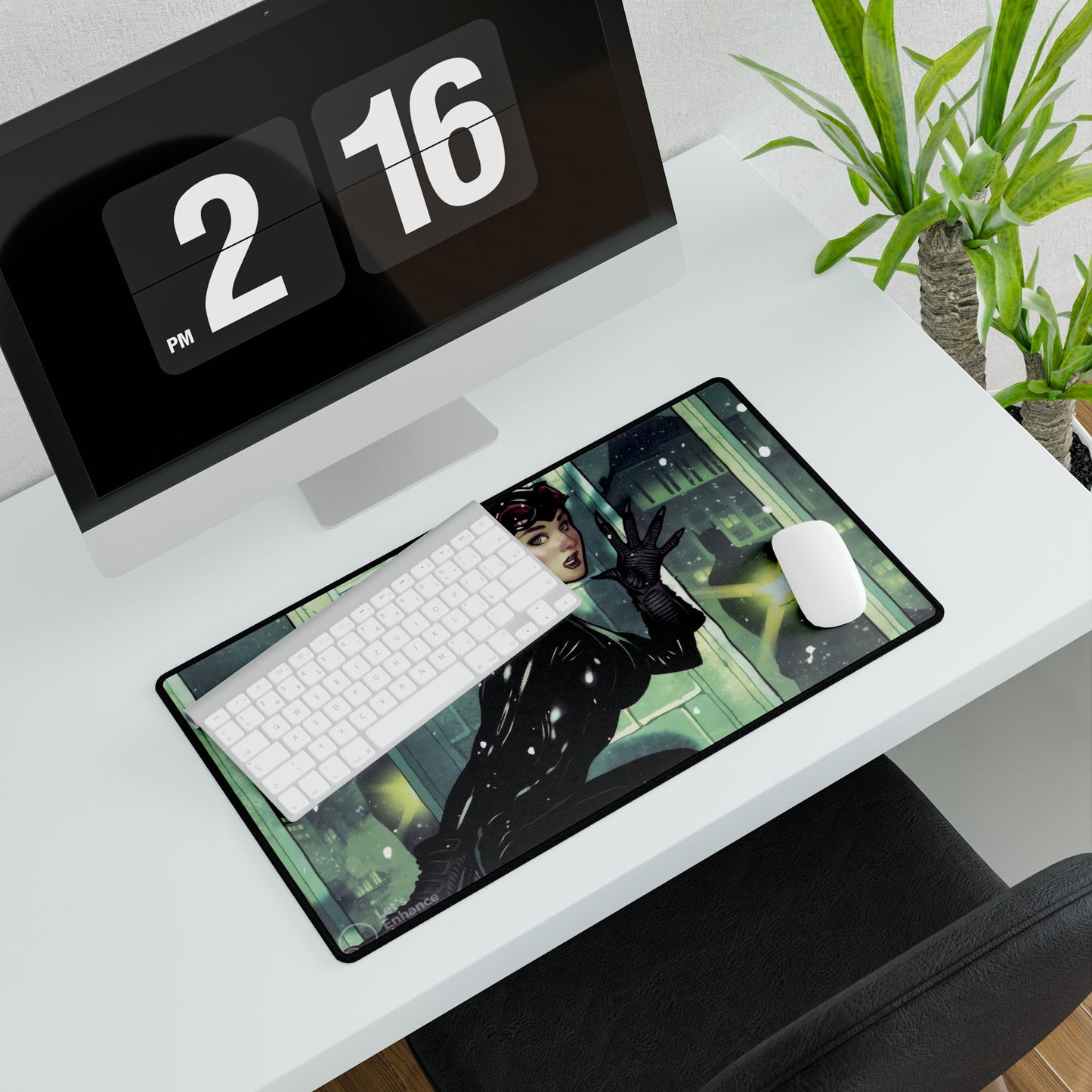 Catwoman-Themed Desk Mat, Office Accessories, Gaming Pad, Work From Home Gift, Stylish Desk Decor, Superhero Home Office