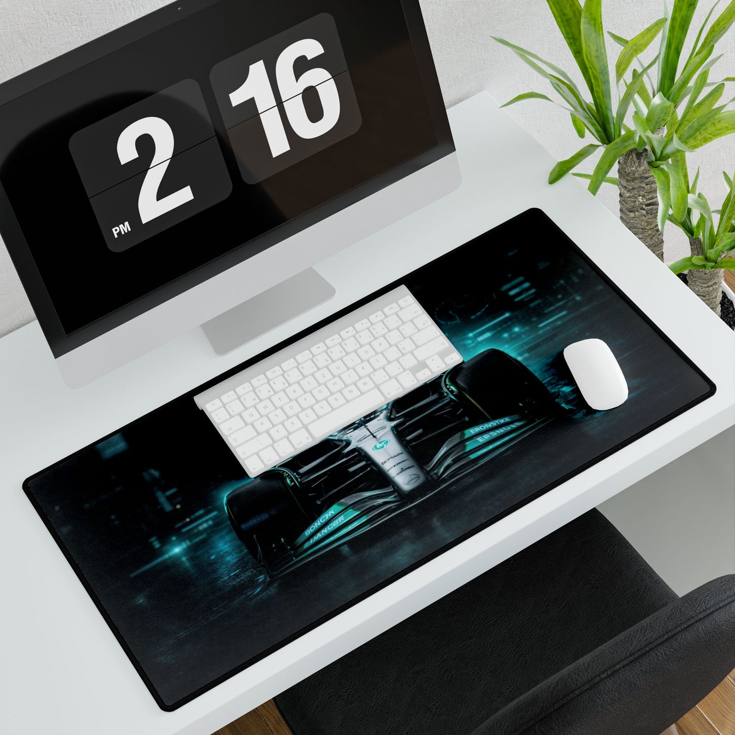 Formula 1 Mercedes Rocket Race Car Desk Mat