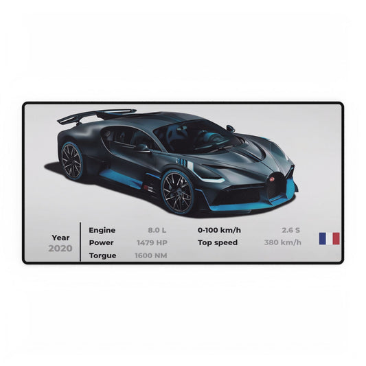 Bugatti Divo Supercar specs Desk Mat | Racing Car Mousepad | Automotive Desk Mat