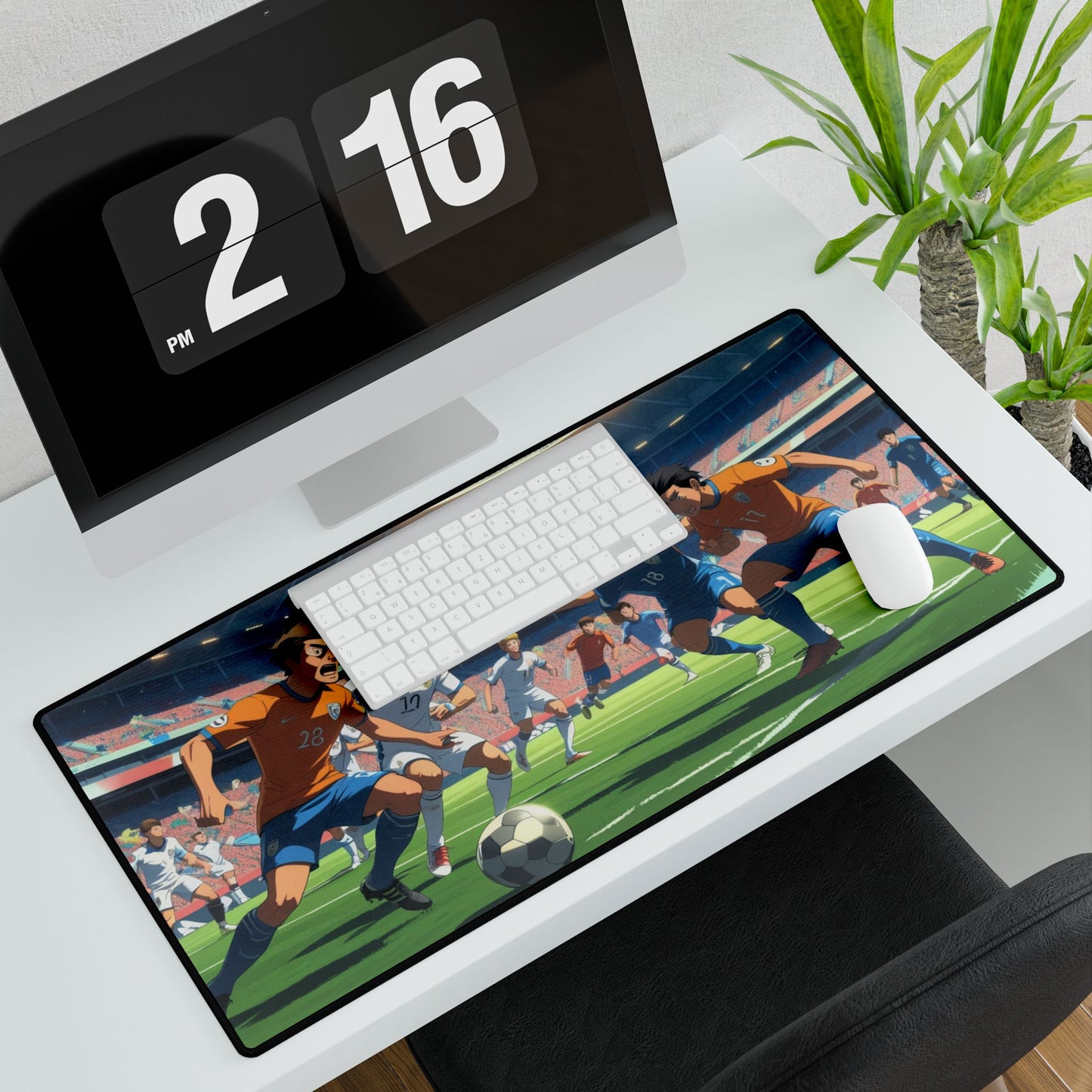 Football -Themed Desk Mats, Gaming Desk Accessories, Sports Home Office Decor, Anime Desk Mat, Gift for Soccer Lovers and PC Enthusiast