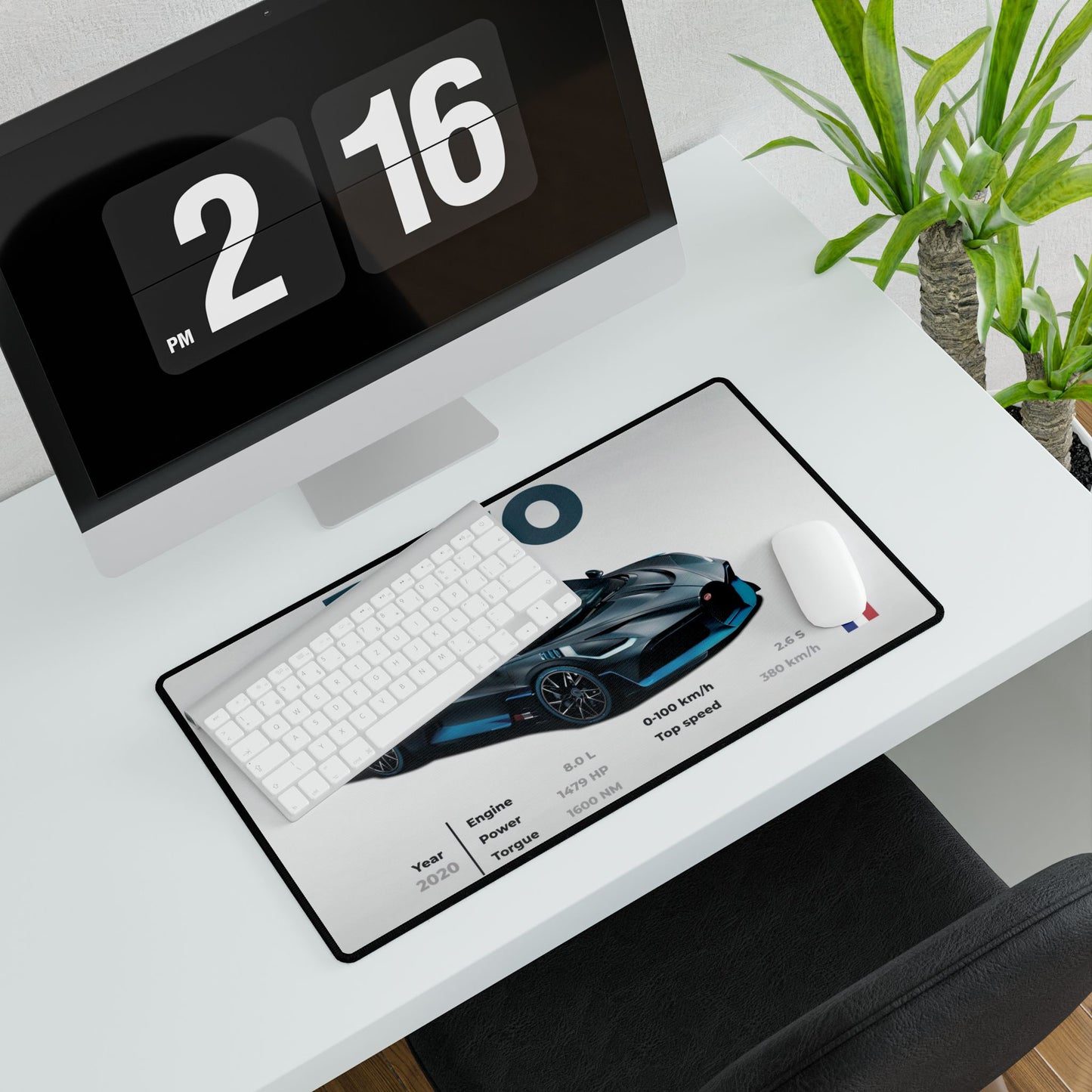 Bugatti Divo Supercar specs Desk Mat | Racing Car Mousepad | Automotive Desk Mat