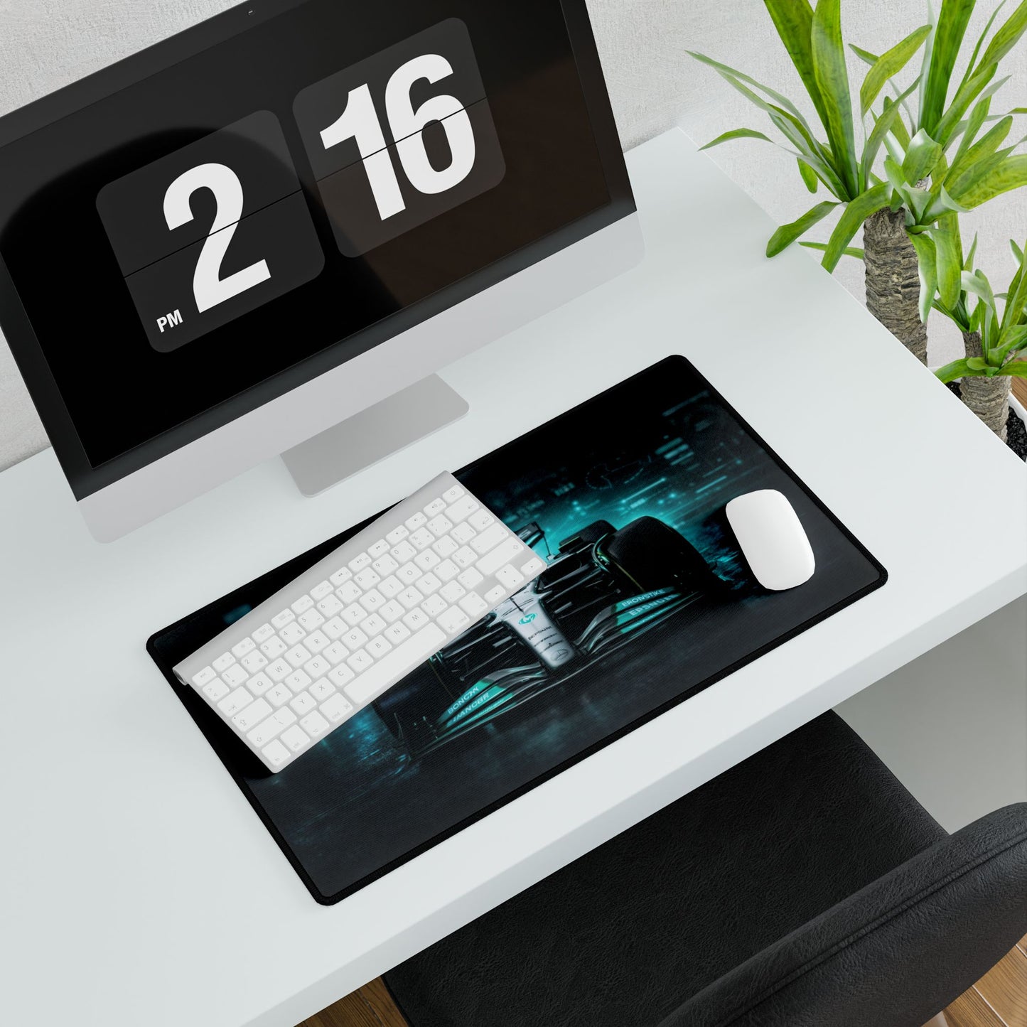 Formula 1 Mercedes Rocket Race Car Desk Mat