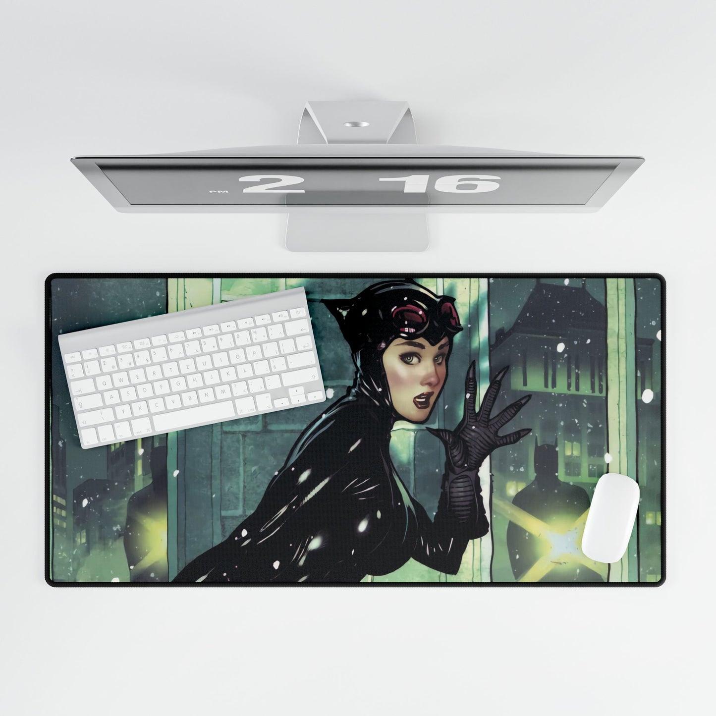 Catwoman-Themed Desk Mat, Office Accessories, Gaming Pad, Work From Home Gift, Stylish Desk Decor, Superhero Home Office