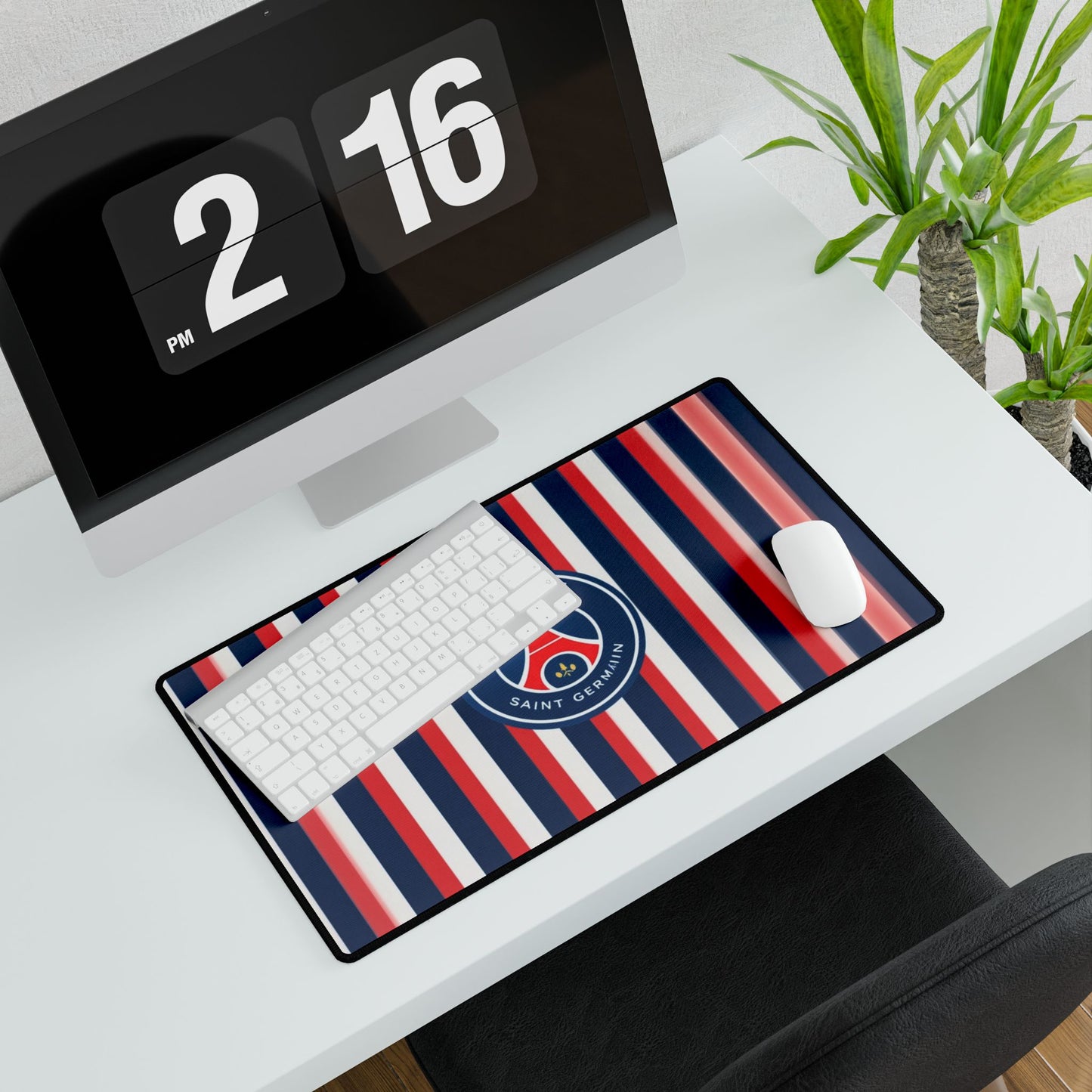 Paris Saint Germain-Themed Desk Mat, Office Accessory, Home Decor, Gift for Students, Stylish Desk Organization