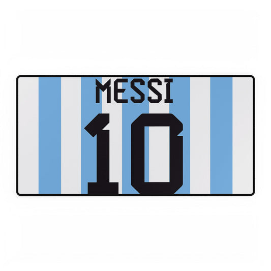 LM10 Argentina Desk Mat Mouse Pad, Football Soccer Gift for Fans, Non-Slip Gaming Mat, Sports Desk Accessory, Soccer Player Office