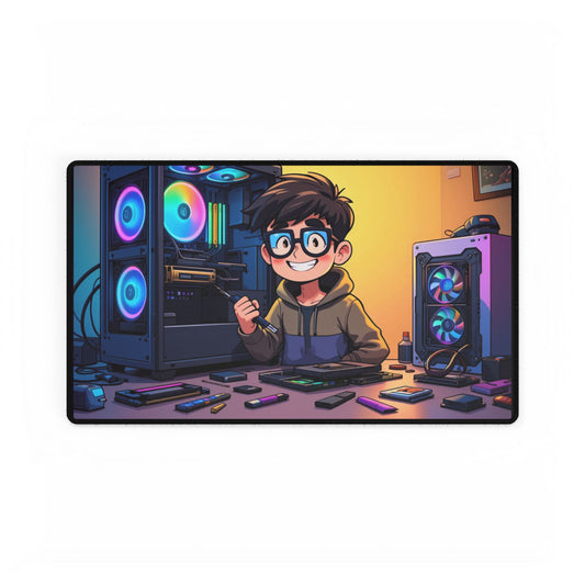 Pefect Gift for your PC Enthusiast Vibrant Gaming Desk Mats, RGB Mouse Pad, Gamer's Desk Accessory, Office Decor, Desk Pad for Gaming & Work