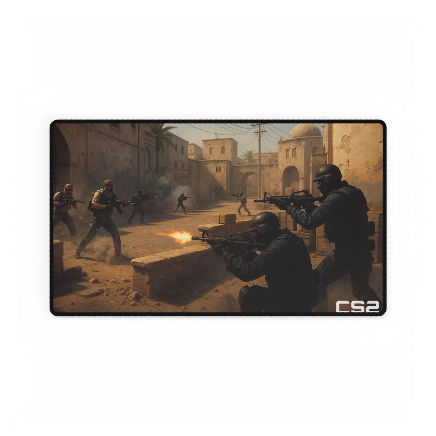 The Happiness of The CS2 Player, Fantasy Landscape Desk Mat - Gaming, Office Decor, Custom Mouse Pad, Gift for Gamers!