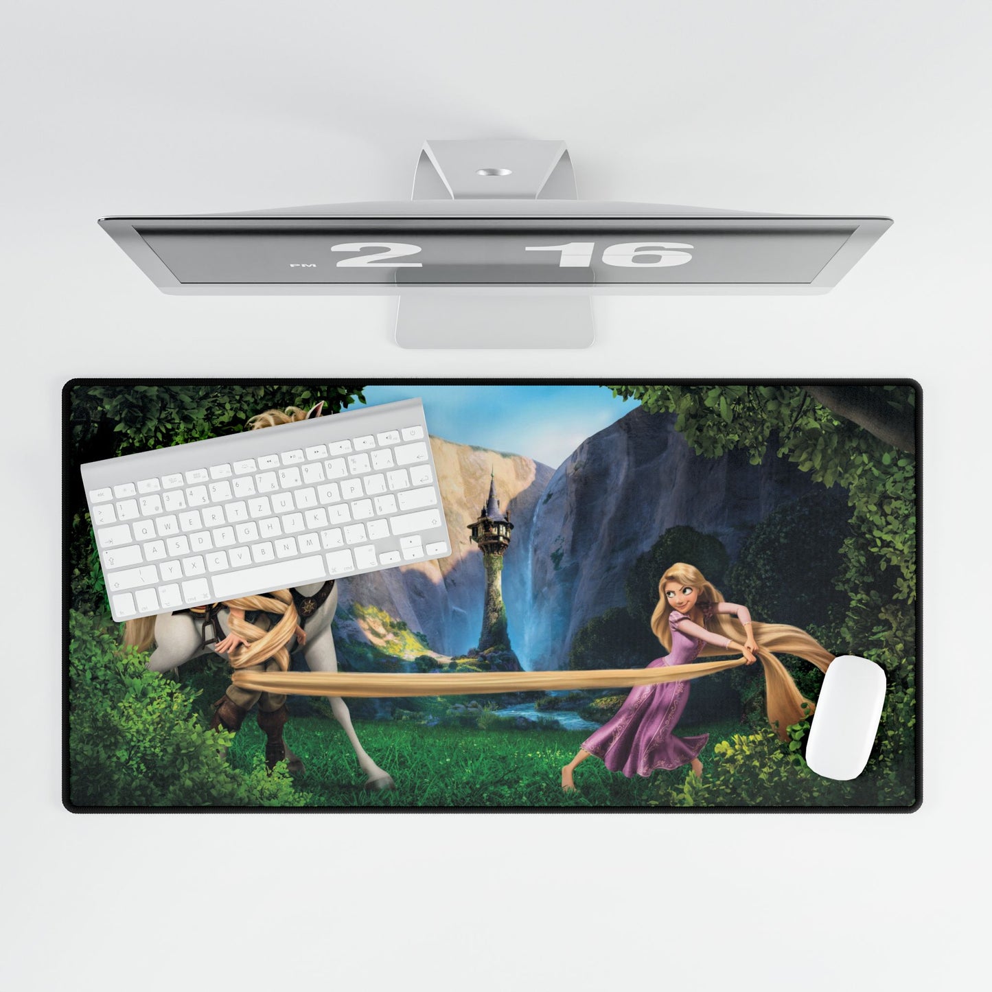 Rpunzel's World, Whimsical Fairy Tale Desk Mat | Soft Gaming ,Office Mouse Pad | Gift for Kids & Adults | Home Decor Unique Desk Accessory