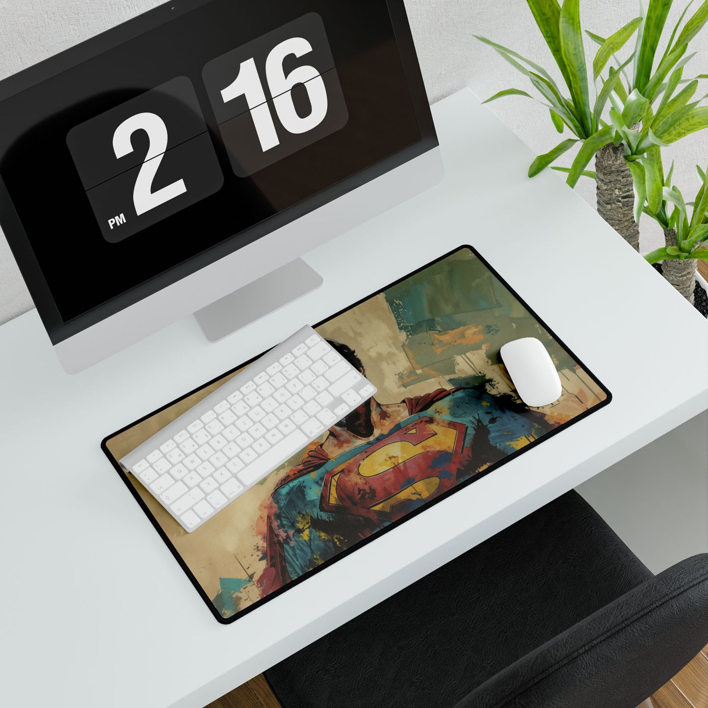 Superman Desk Mat, Gaming Mouse Pad, Office Decor, Unique Gift for Him, Desk Accessories