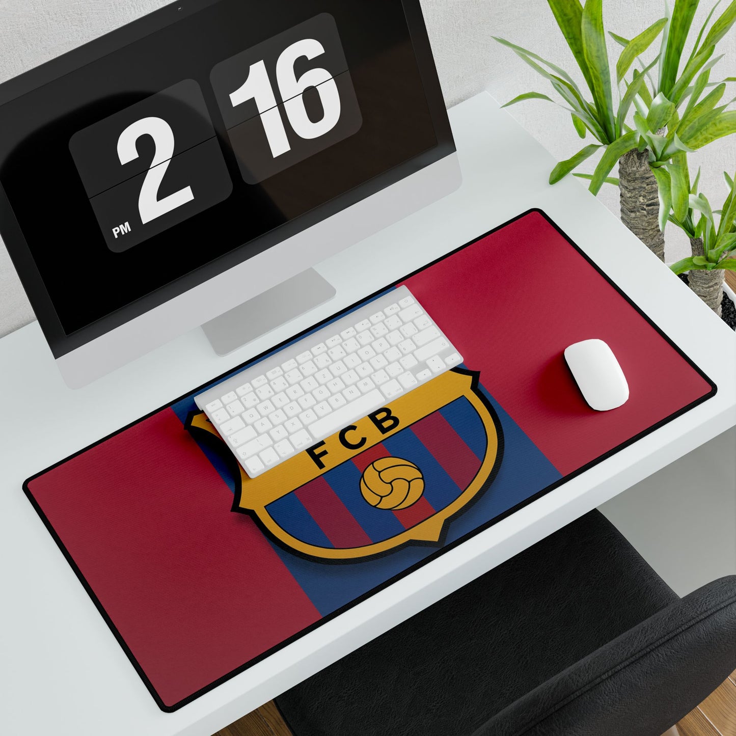 Perfect Gift for every Barca Fan, FCB Desk Mat - Sports Desk Accessory, Barcelona Fan Gift, Office,  Gaming Mat, Personalized Workstation,