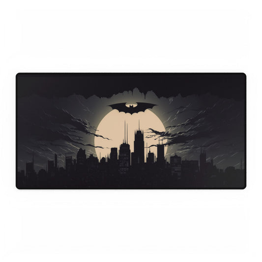 Batman Desk Mat | Gaming Desk Pad, Black Desk Mat, Office Decor, Unique Gift for Fans, Study Desk Accessories, Superhero Decor